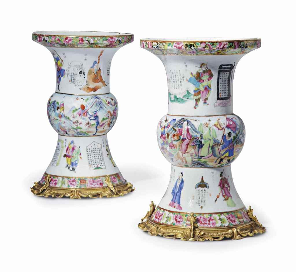 chinese style vase of a pair of ormolu mounted chinese export famille rose porcelain vases throughout a pair of ormolu mounted chinese export famille rose porcelain vases