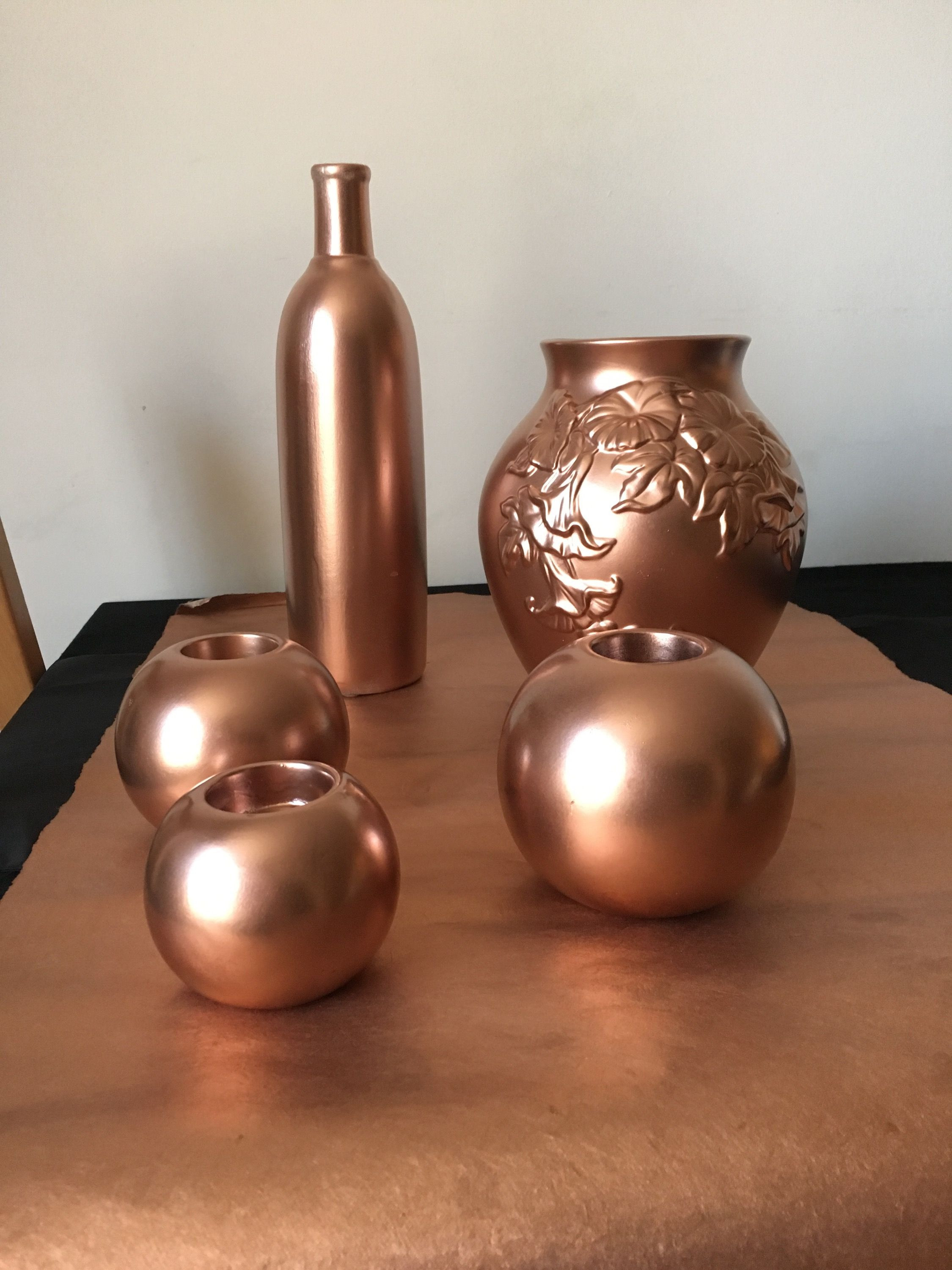 17 Ideal Chrome Floor Vase 2024 free download chrome floor vase of copper obsession bedroom pinterest chrome spray paint copper within josepharmstrong91 these 5 cost me just a3 from a charity shop mixed with the montana gold copper chro