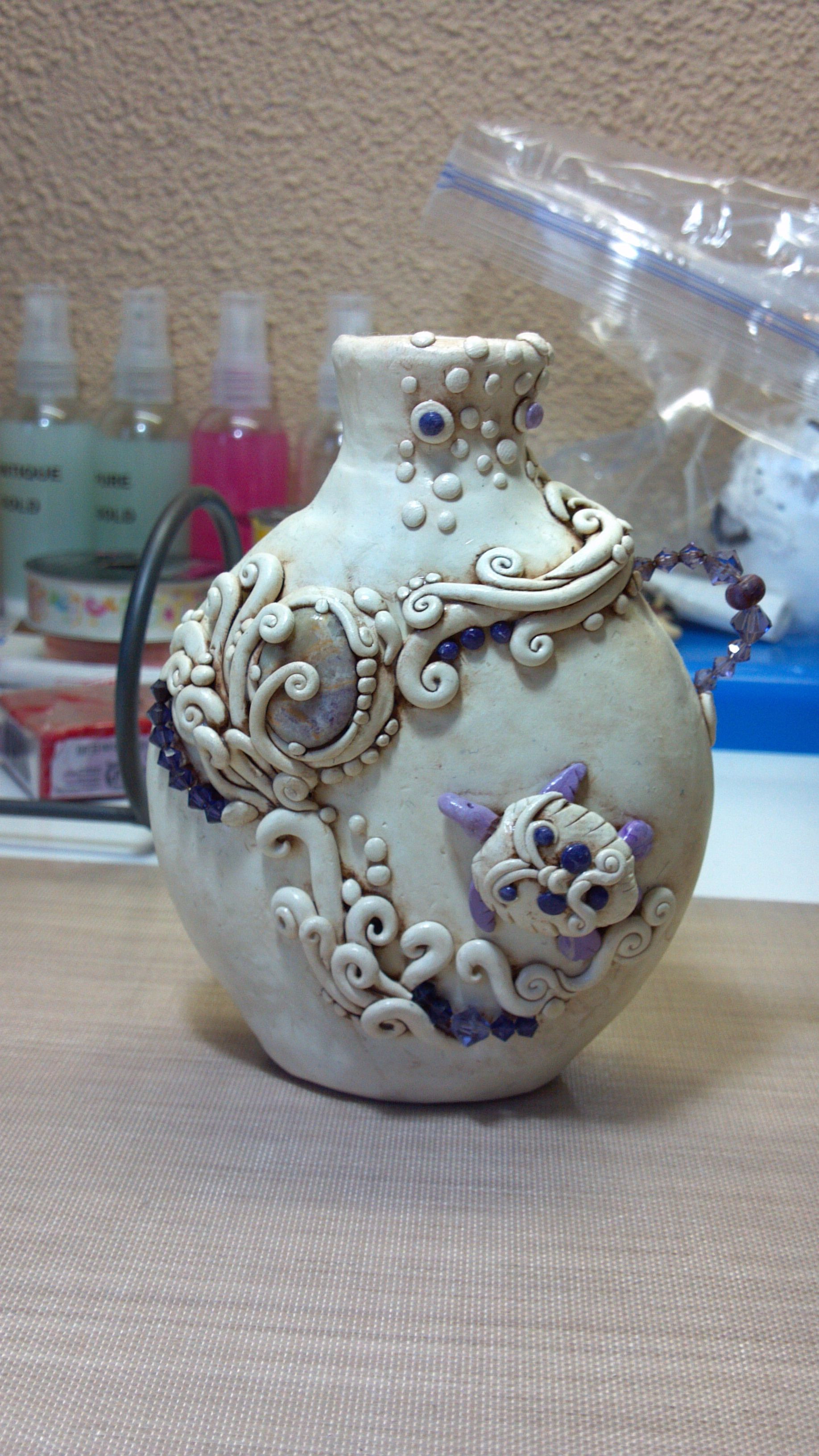 clay vase designs of 17 awesome polymer clay vase bogekompresorturkiye com in e of the polymer vases i made using real gemstones