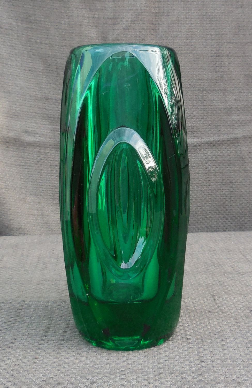 clear glass vase set of stunning 1950s vintage rosice czech lens green art glass vase by pertaining to stunning 1950s vintage rosice czech lens green art glass vase by rudolph schrotter