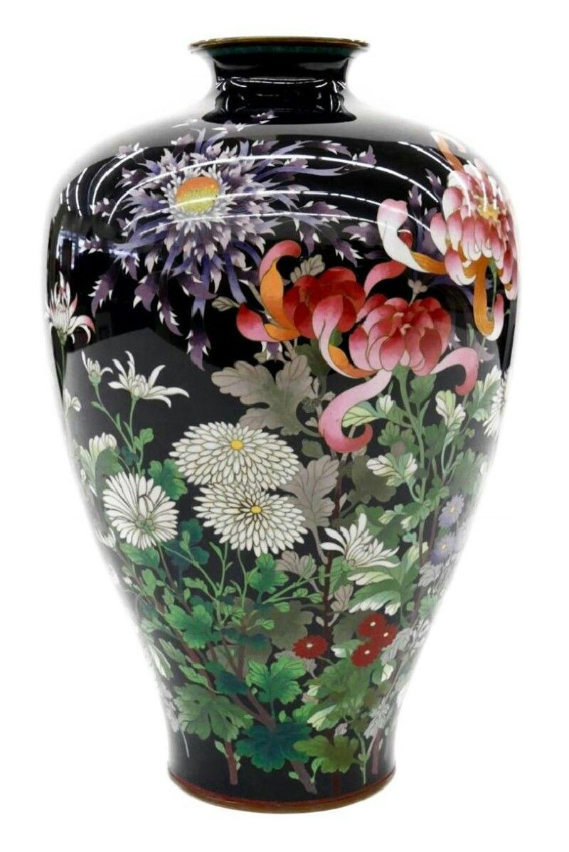 24 Cute Cloisonne Vase Value 2024 free download cloisonne vase value of fine antique silver wire japanese meiji cloisonne ginbari in important japanese cloisonne enameled vase meiping shape dark blue ground intricately decorated with