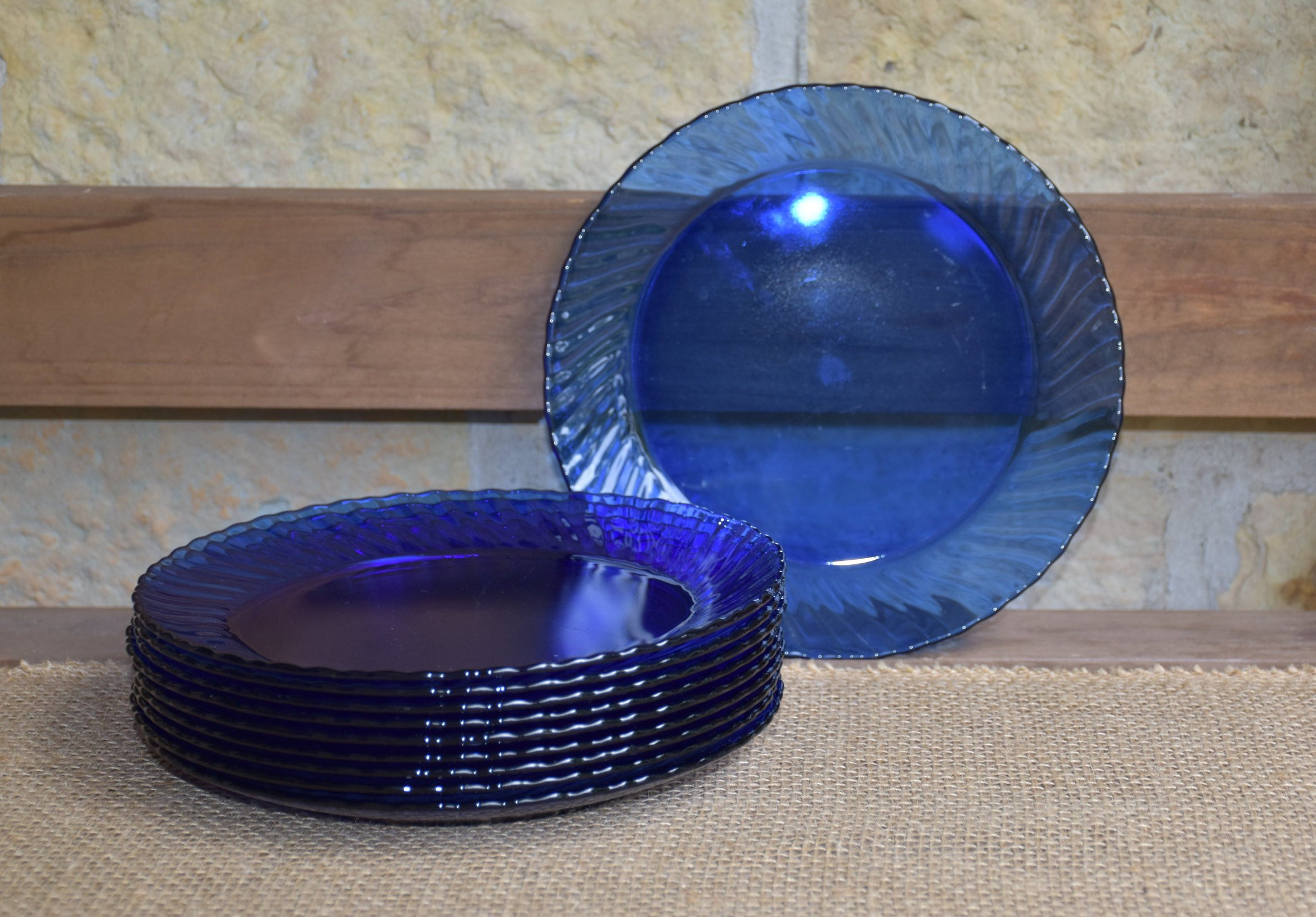 16 Lovable Cobalt Blue Blown Glass Vase 2024 free download cobalt blue blown glass vase of set of five 5 arcoroc cobalt blue glass desert plates with etsy inside image 0 image 1