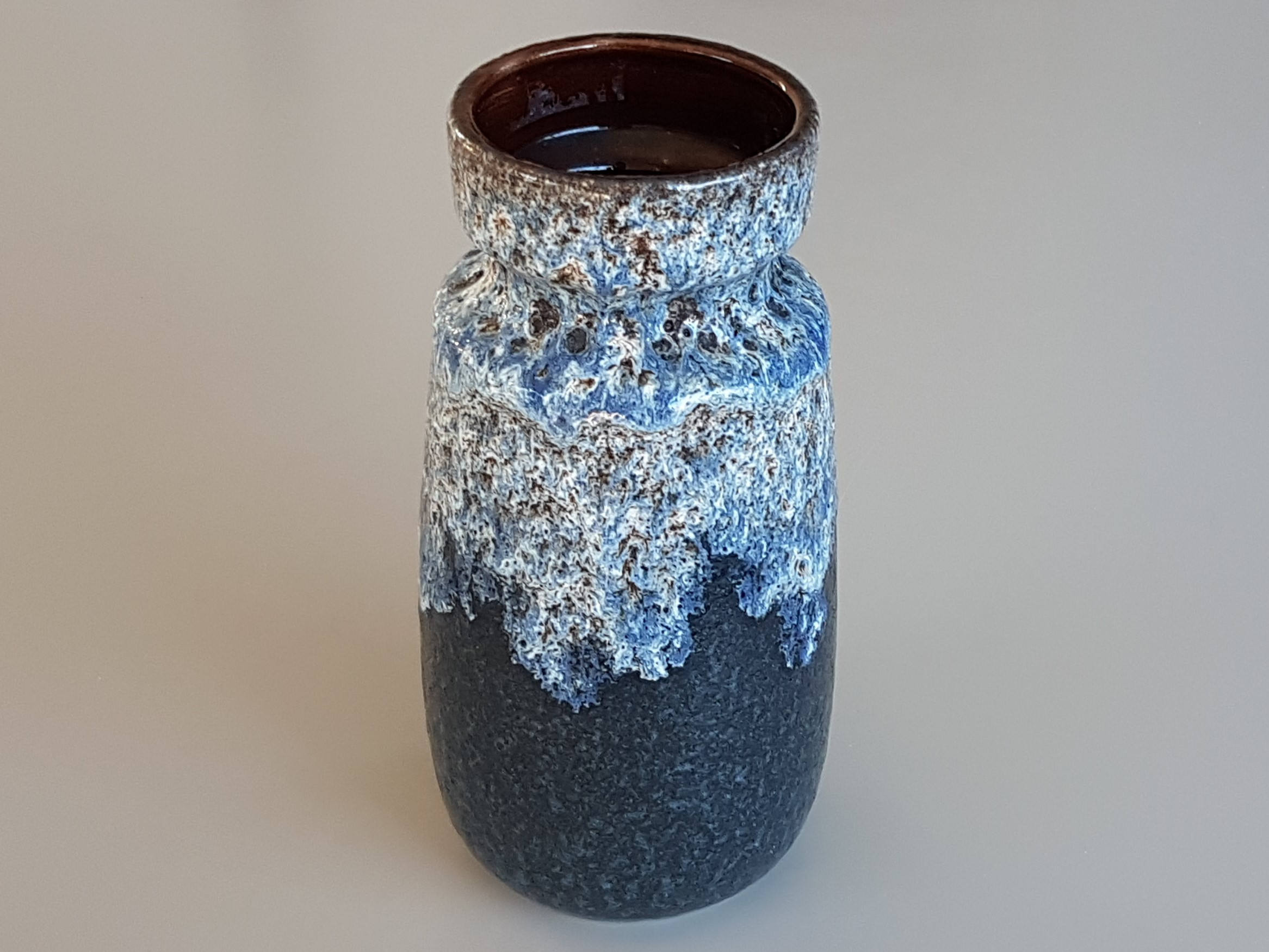 cobalt blue pottery vase of fabulous fat lava scheurich vase blue white wide neck vase etsy intended for dzoom