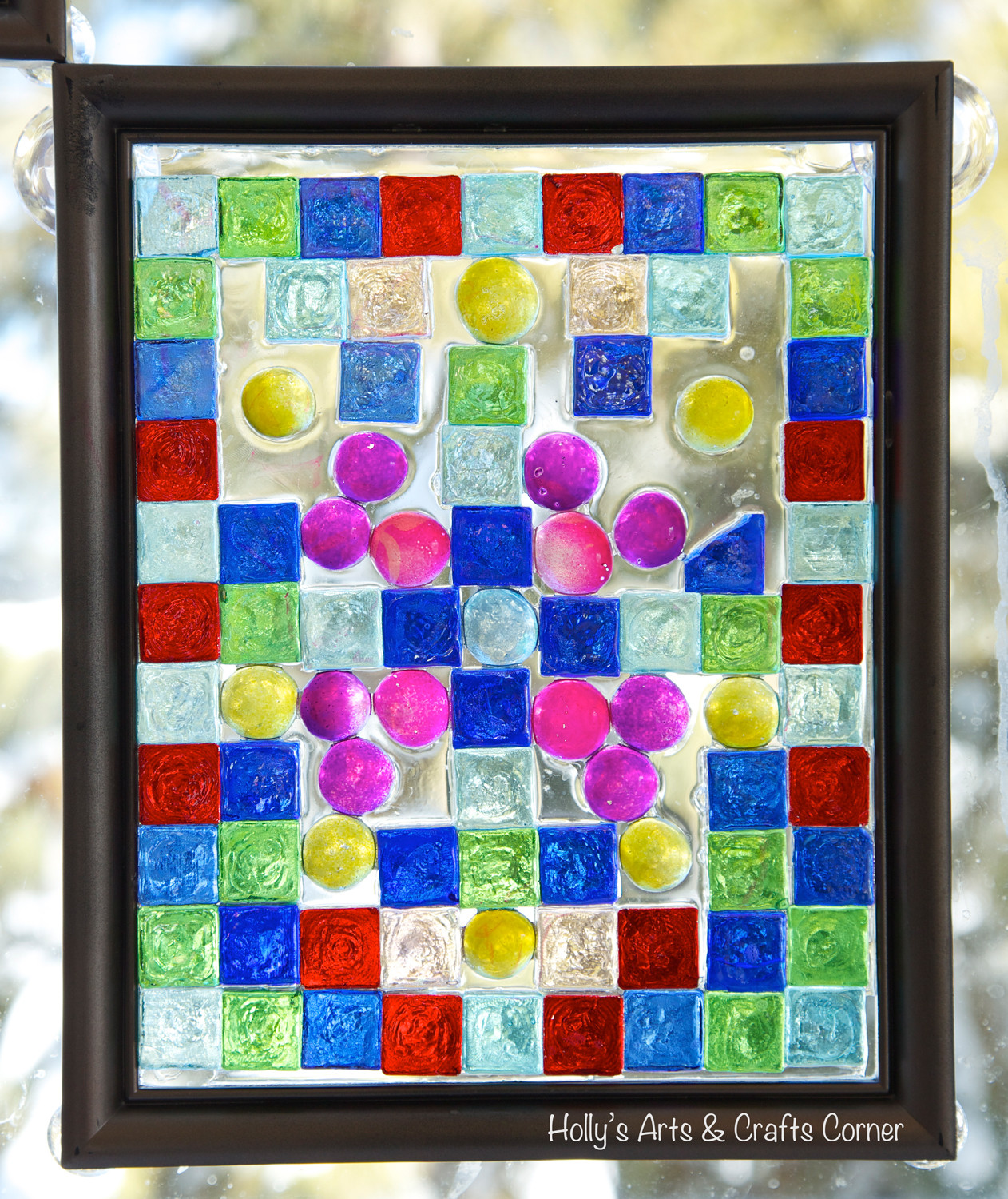30 Fantastic Colored Glass Gems for Vases 2024 free download colored glass gems for vases of hollys arts and crafts corner craft project diy faux stained with regard to and this is my 7 year olds she called hers garden you can make out flowers with a 