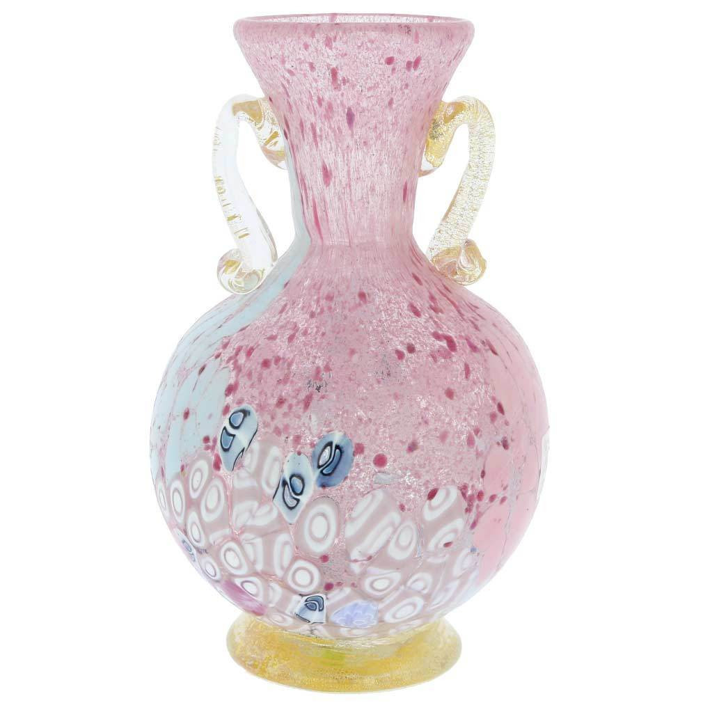 Coloured Glass Vases Ebay Of Glassofvenice Murano Glass Millefiori Vase with Golden Handles for norton Secured Powered by Verisign