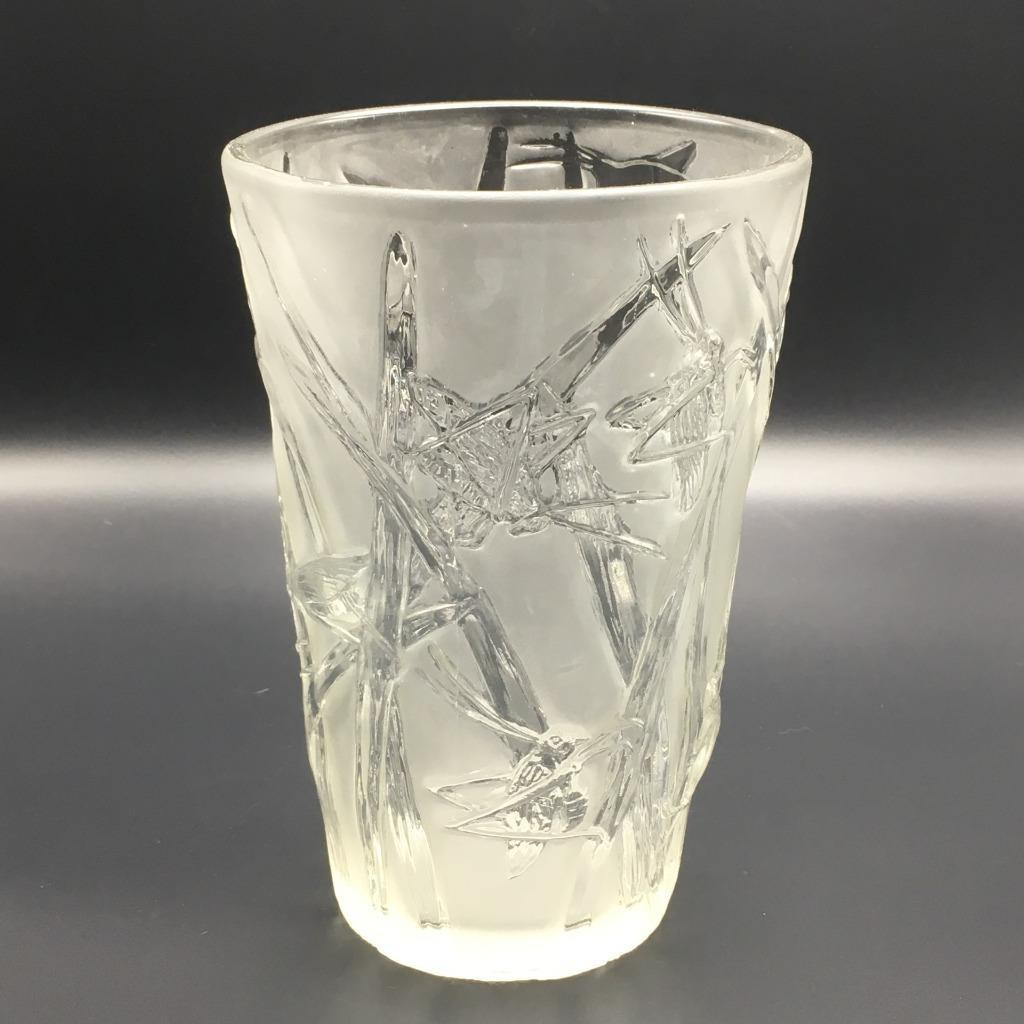 Consolidated Glass Vase Of Phoenix Consolidated Glass Reuben Line Katydid Grasshopper Crystal Throughout Phoenix Consolidated Glass Reuben Line Katydid Grasshopper Crystal Frosted Vase 1 Of 8 See More