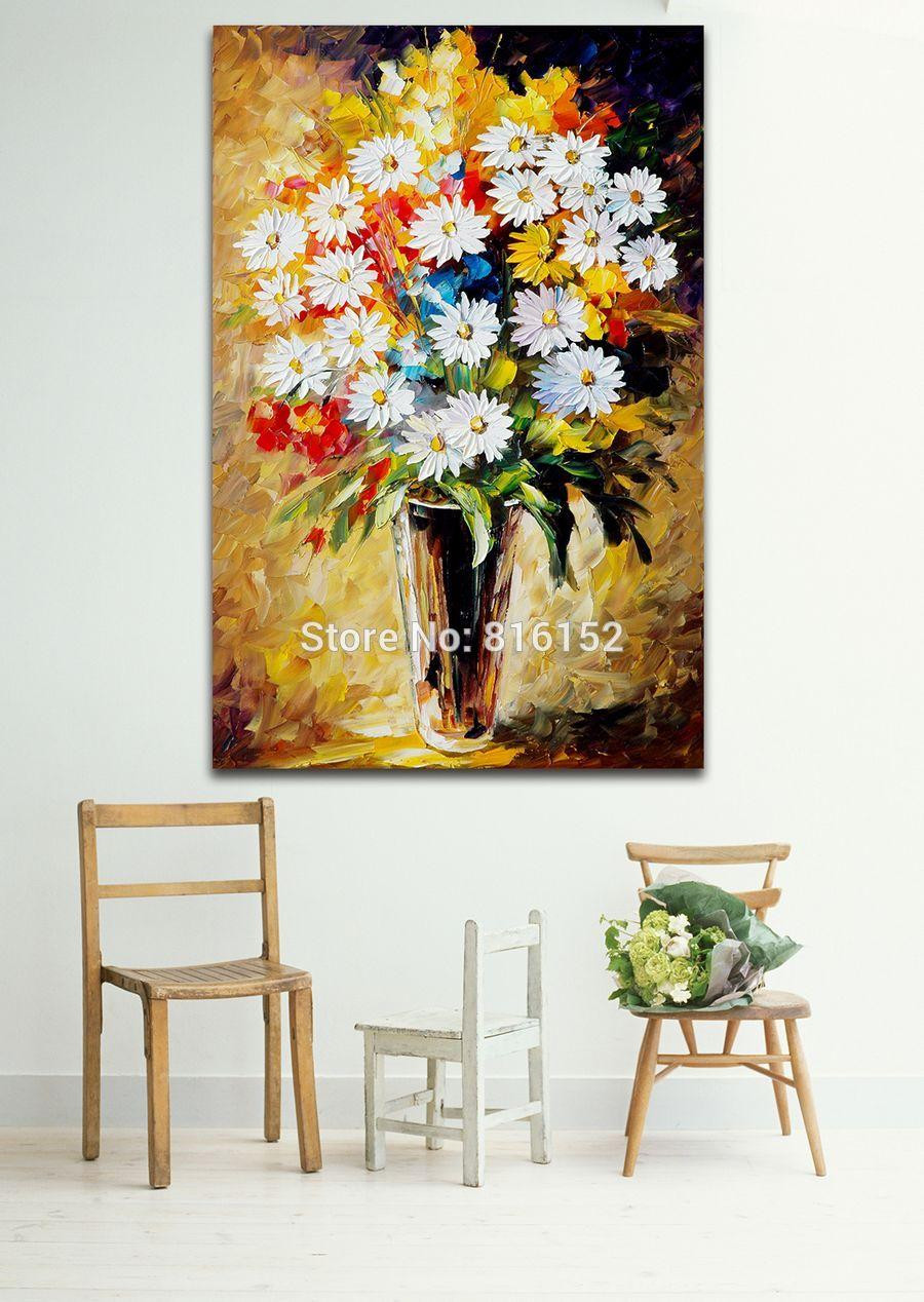 18 Fashionable Cotton Vase Decor 2024 free download cotton vase decor of modern wall decor palette knife oil painting charming dasiy bouquet in 9026 1 9026 2