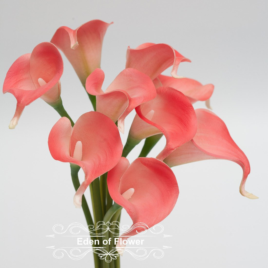 cowboy boot vase wedding decorations of real touch coral calla lily for bridal bouquets wedding etsy with regard to dzoom