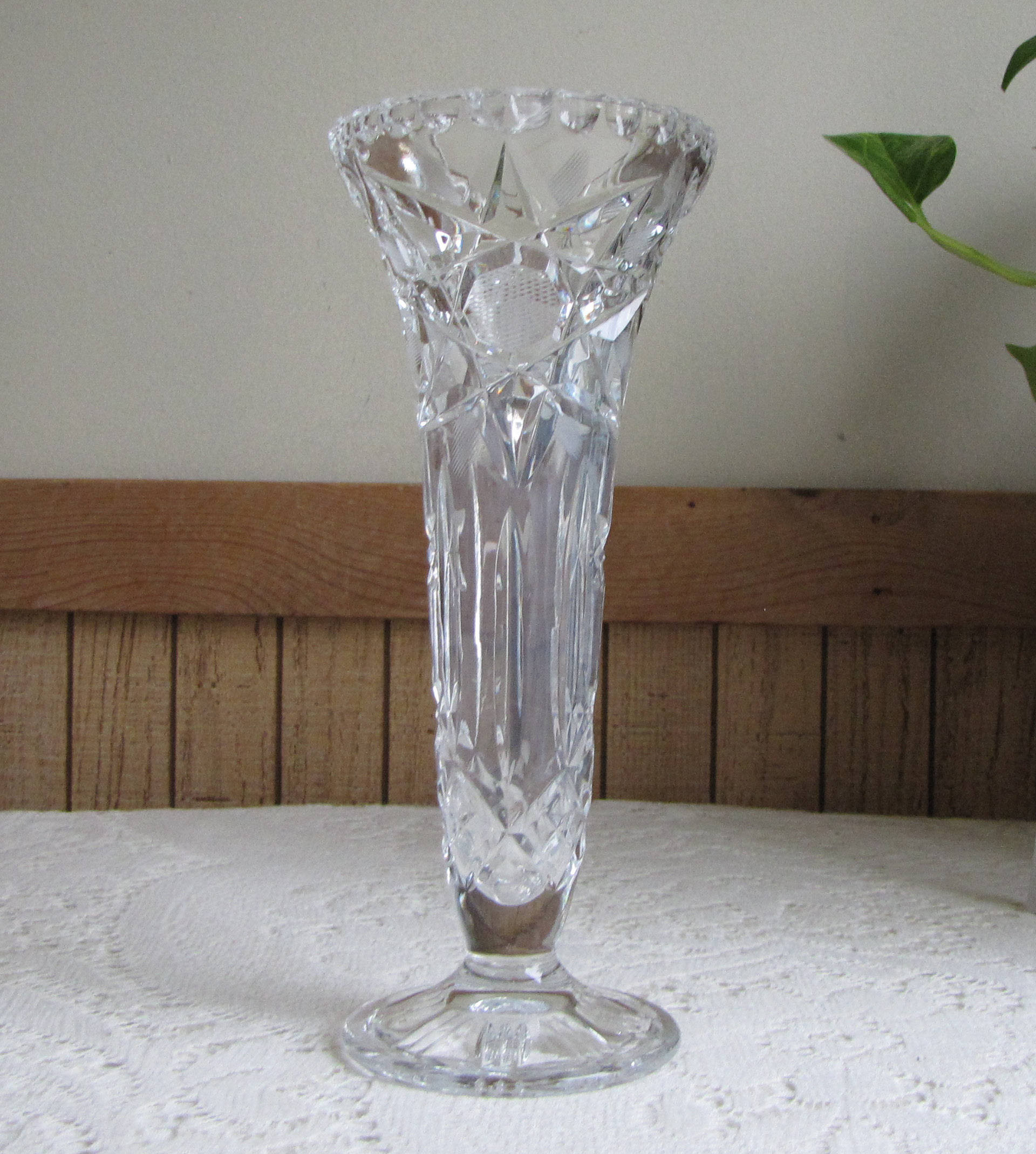 cut crystal flower vase of crystal vase cut glass flower vase etched waffle and stars footed regarding crystal vase cut glass flower vase etched waffle and stars footed vintage vases and florist ware
