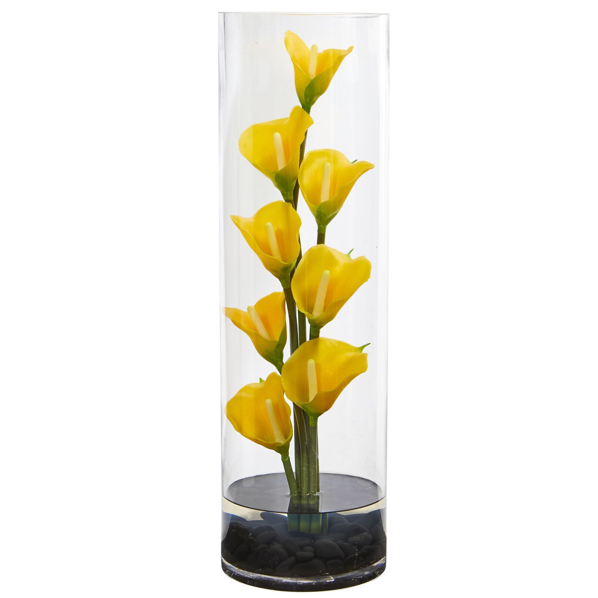 21 Famous Cylindrical Glass Vase 2024 free download cylindrical glass vase of nearly natural 20 calla lily artificial arrangement in cylinder pertaining to nearly natural 20 calla lily artificial arrangement in cylinder glass yellow