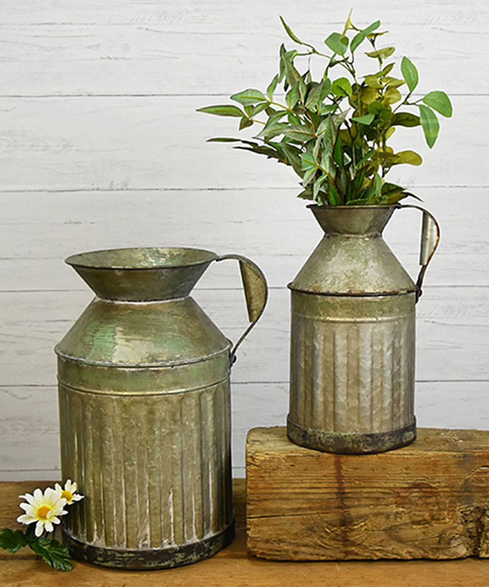24 Spectacular Decorative Pitcher Vase 2024 free download decorative pitcher vase of take a look at this galvanized tin milk cans today home decor for take a look at this galvanized tin milk cans today