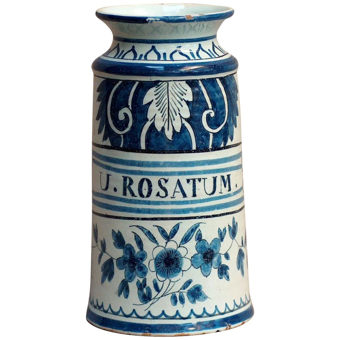 delft blue holland vase of an 18th century blue and white faience apothecary jar probably pertaining to click to expand