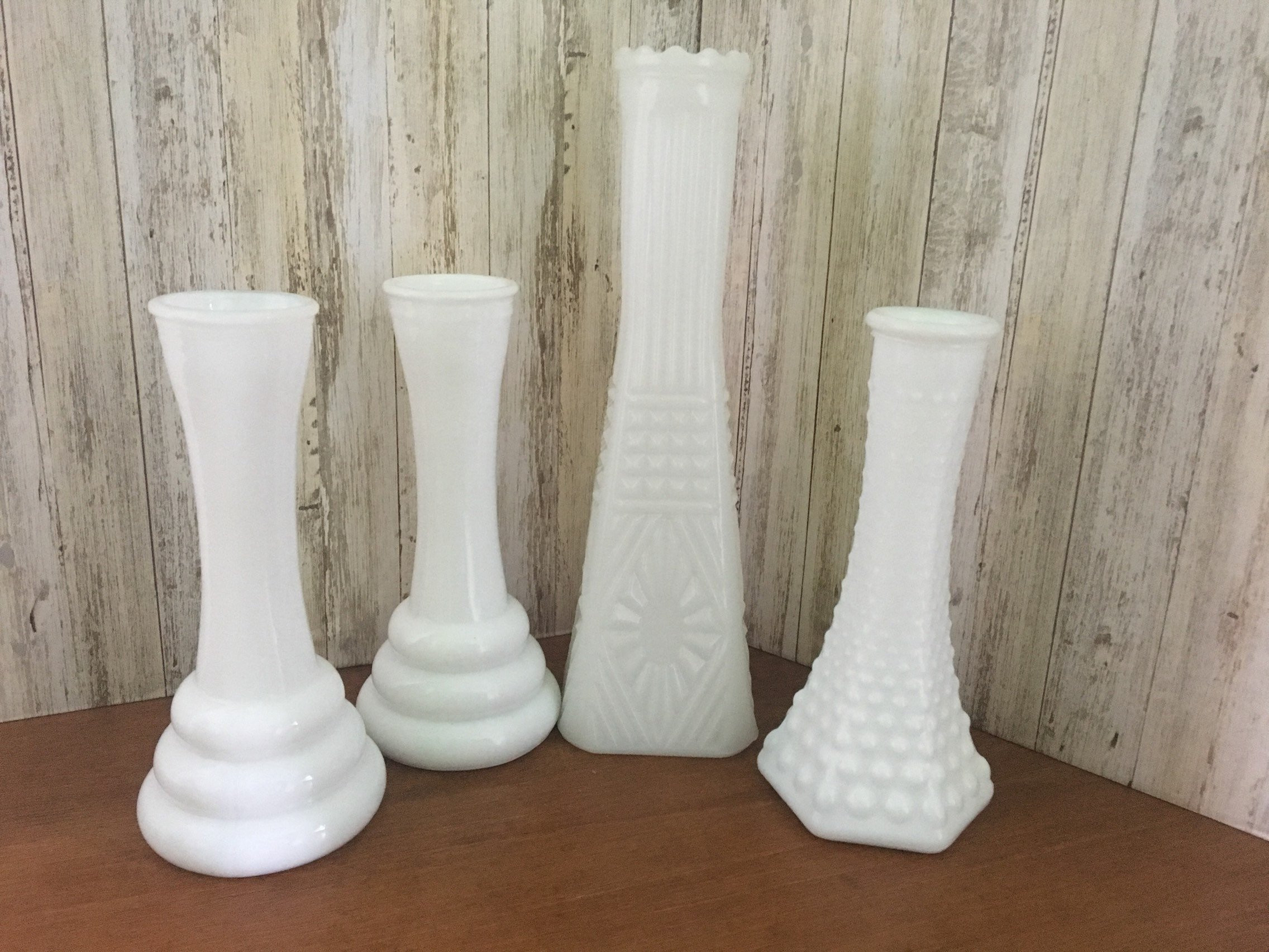 E O Brody Glass Vase Of Milk Glass Flower Vases Tall Milk Glass Vase Short Milk Etsy with Image 0