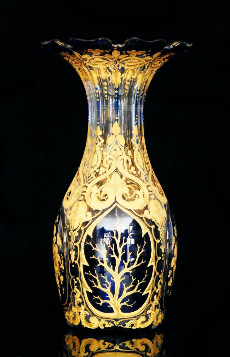 europa glass vase of 1000 best vases images by neil canfield on pinterest flower vases within a 19th century bohemian glass vase in the manner of moser of facet cut baluster form with a flared tulip rim cased in blue over clear and cut with a