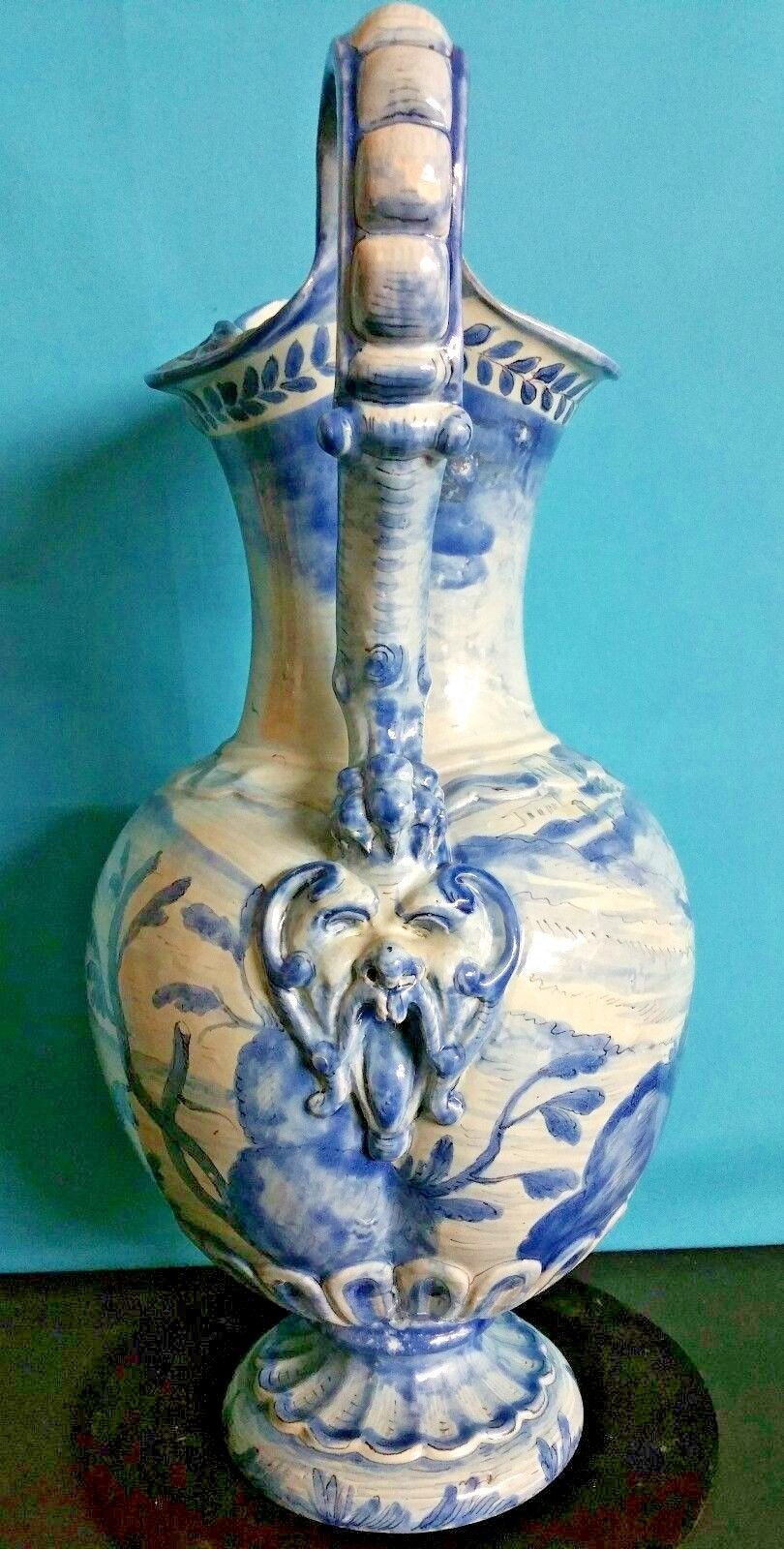 12 Recommended Extra Large Ceramic Vases 2024 free download extra large ceramic vases of antique large ceramic pottery cantagalli ewer 17 1 2 florence italy inside antique large ceramic pottery cantagalli ewer 17 1 2 florence italy signed ebay