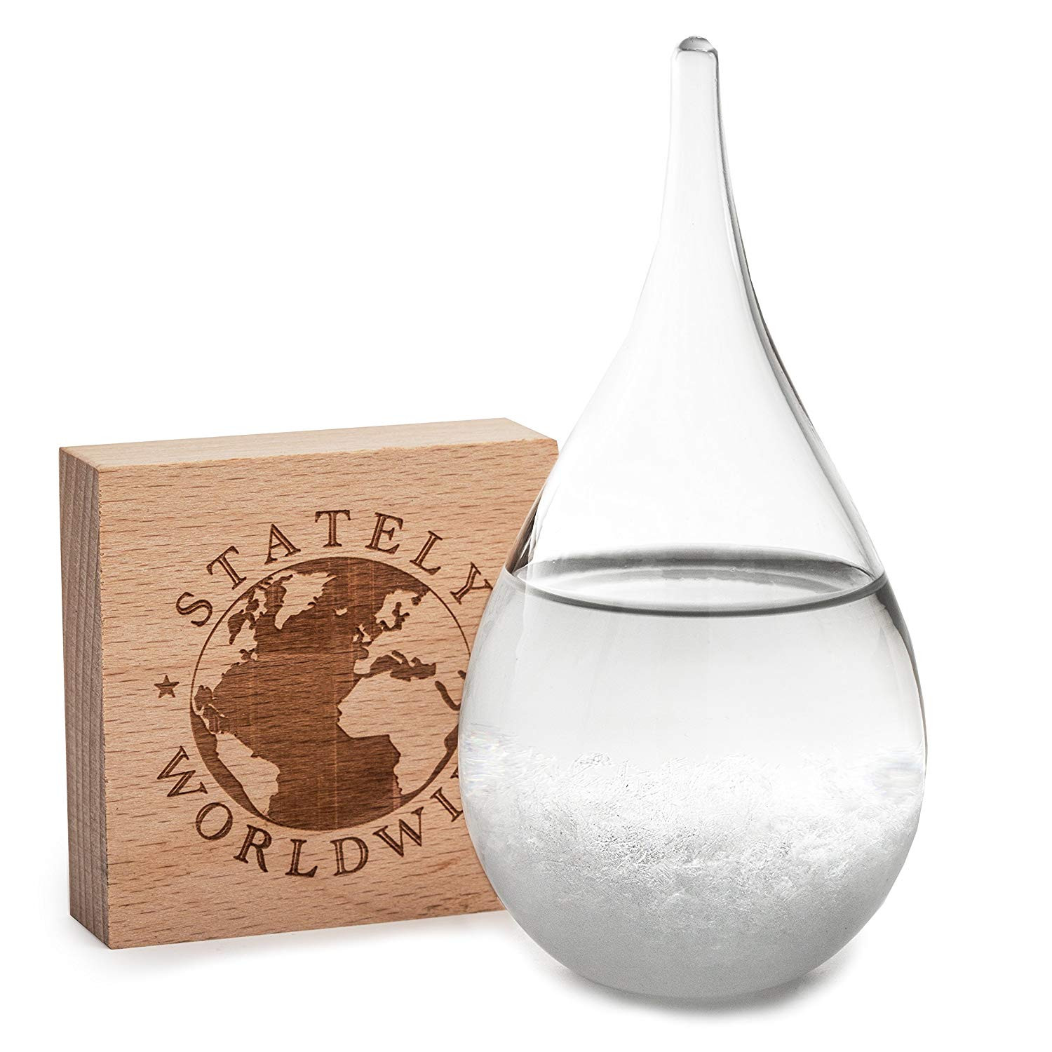 Extra Large Crystal Vase Of Amazon Com Storm Glass Weather Predictor Fitzroy Barometer Set with In Amazon Com Storm Glass Weather Predictor Fitzroy Barometer Set with Wood Base Calming Stylish Decorative Weather Bottle Beautiful Clear Glass Display