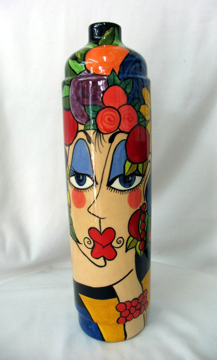 29 Fantastic Face Vase Flowers 2024 free download face vase flowers of tall cylindrical ceramic vase hand painted ladys impressionistic with regard to tall cylindrical ceramic vase hand painted ladys impressionistic picasso style face and f
