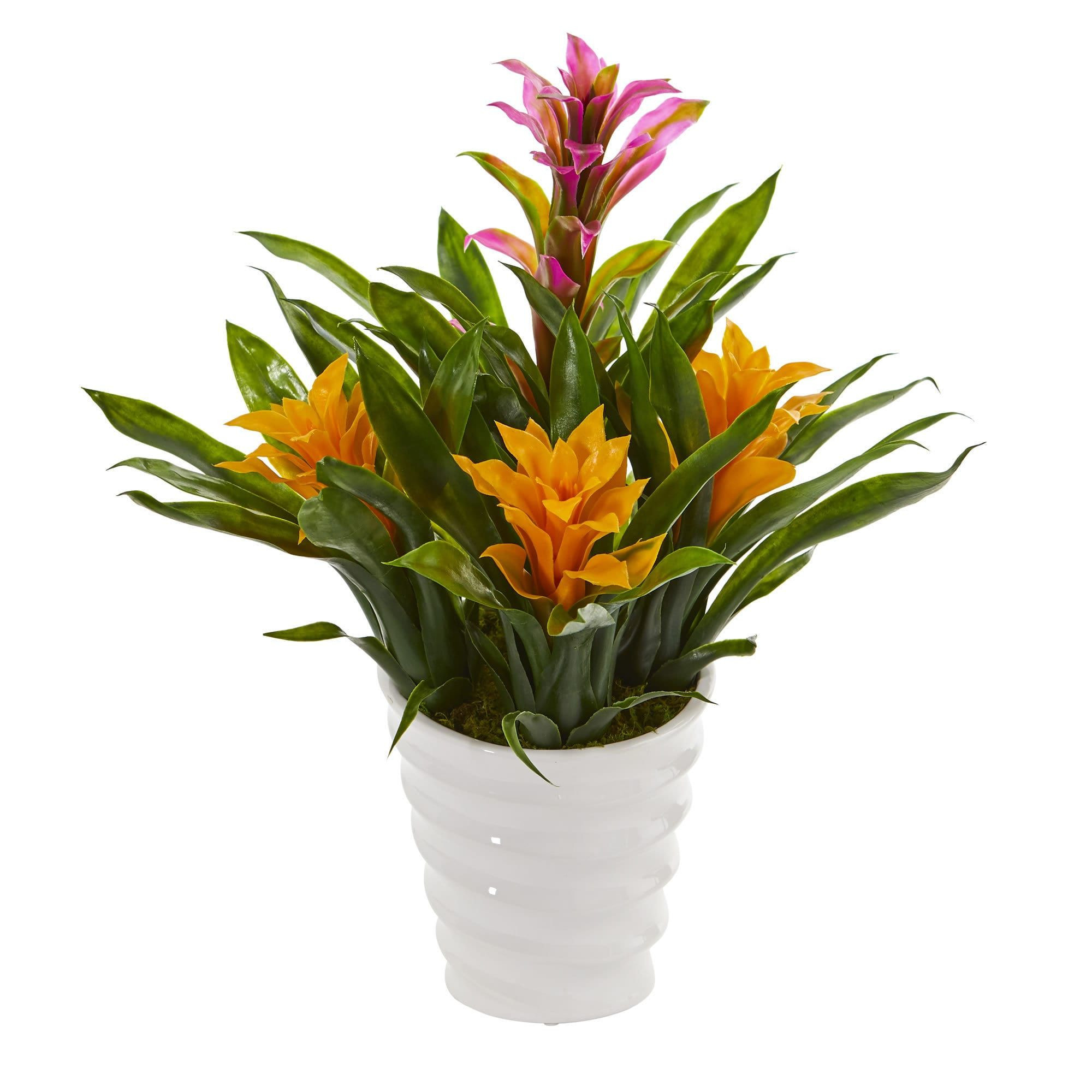 25 Nice Fake Flower Arrangements In Vases 2024 free download fake flower arrangements in vases of nearly natural bromeliad artificial plant in white vase purple regarding nearly natural bromeliad artificial plant in white vase purple yellow