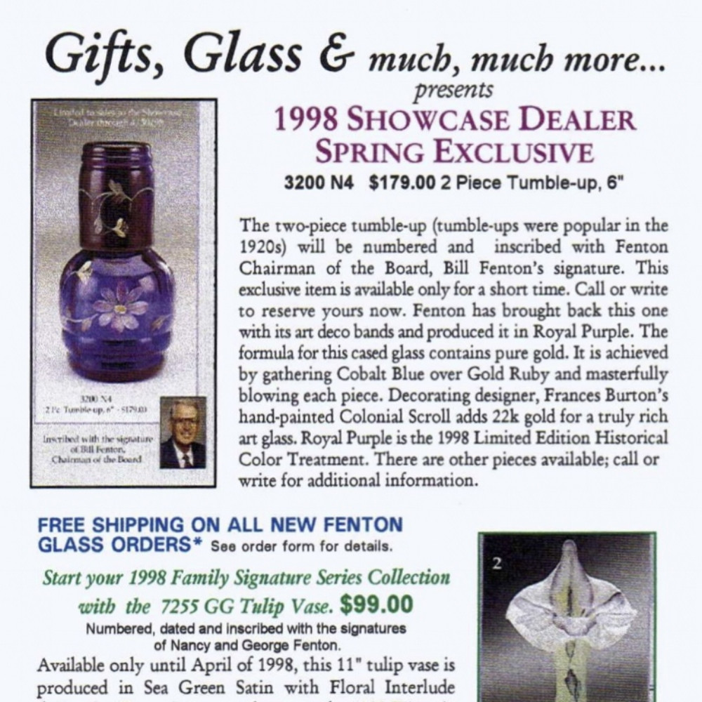 15 Nice Fenton Blue Milk Glass Vase 2024 free download fenton blue milk glass vase of fenton catalogs 90s sgs with regard to 1998 showcase dealer exclusive
