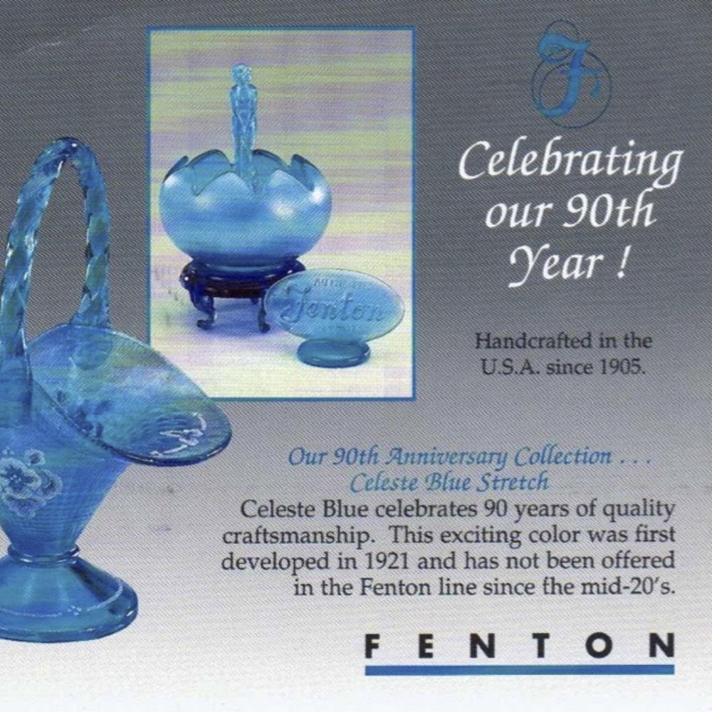 fenton cobalt blue hobnail vase of fenton catalogs 90s sgs intended for 1995 celeste blue stretch post card