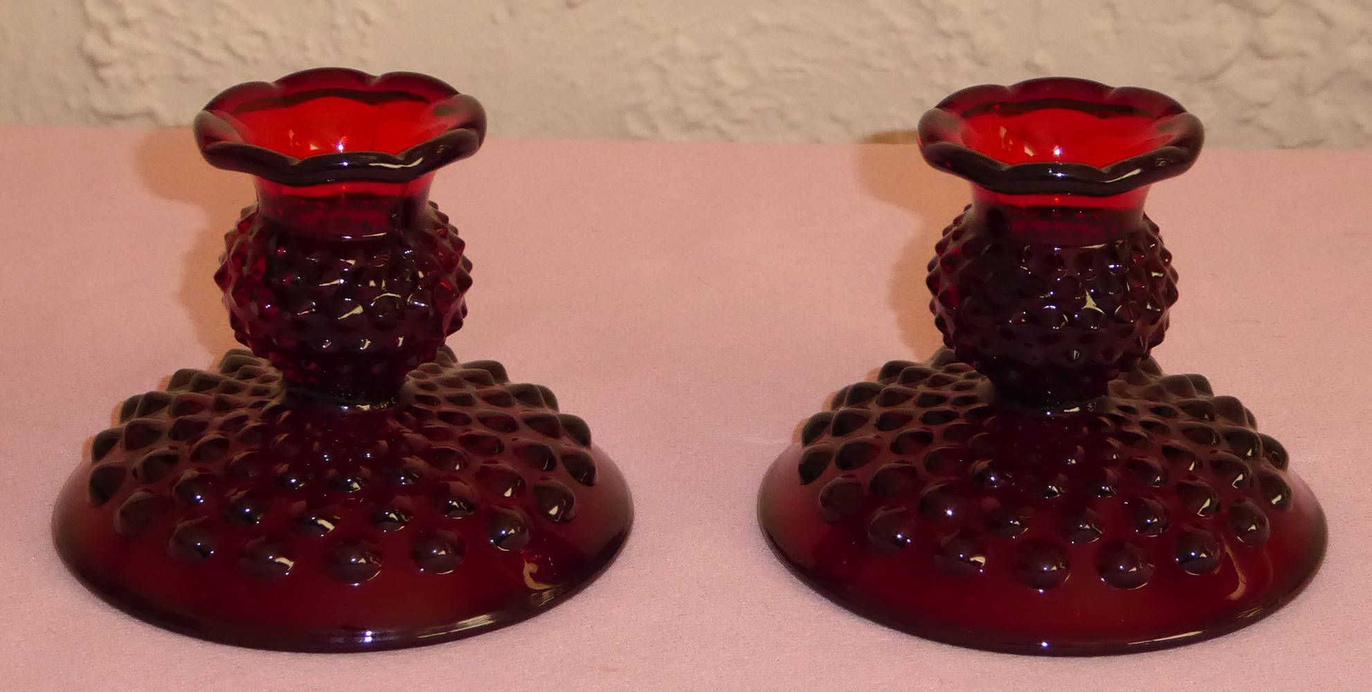 20 attractive Fenton Red Hobnail Vase 2024 free download fenton red hobnail vase of vintage set pair of unmarked ruby red fenton hobnail ruffle crimped regarding vintage set pair of unmarked ruby red fenton hobnail ruffle crimped fluted edge glass