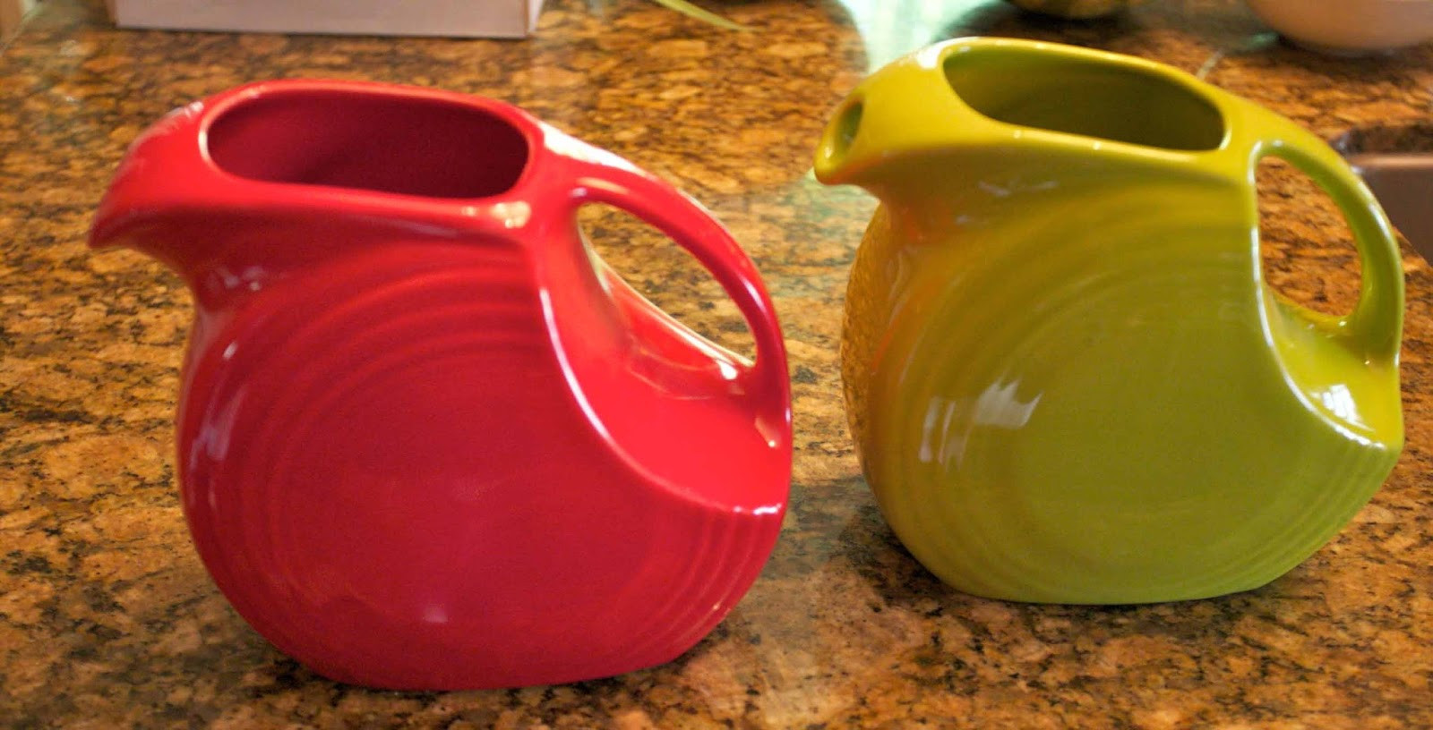 fiestaware flower vase of my loot from zoar in we stopped at the fiesta ware outlet and i bought these pitchers for 8 00 they dont take up too much room in the refrigerator