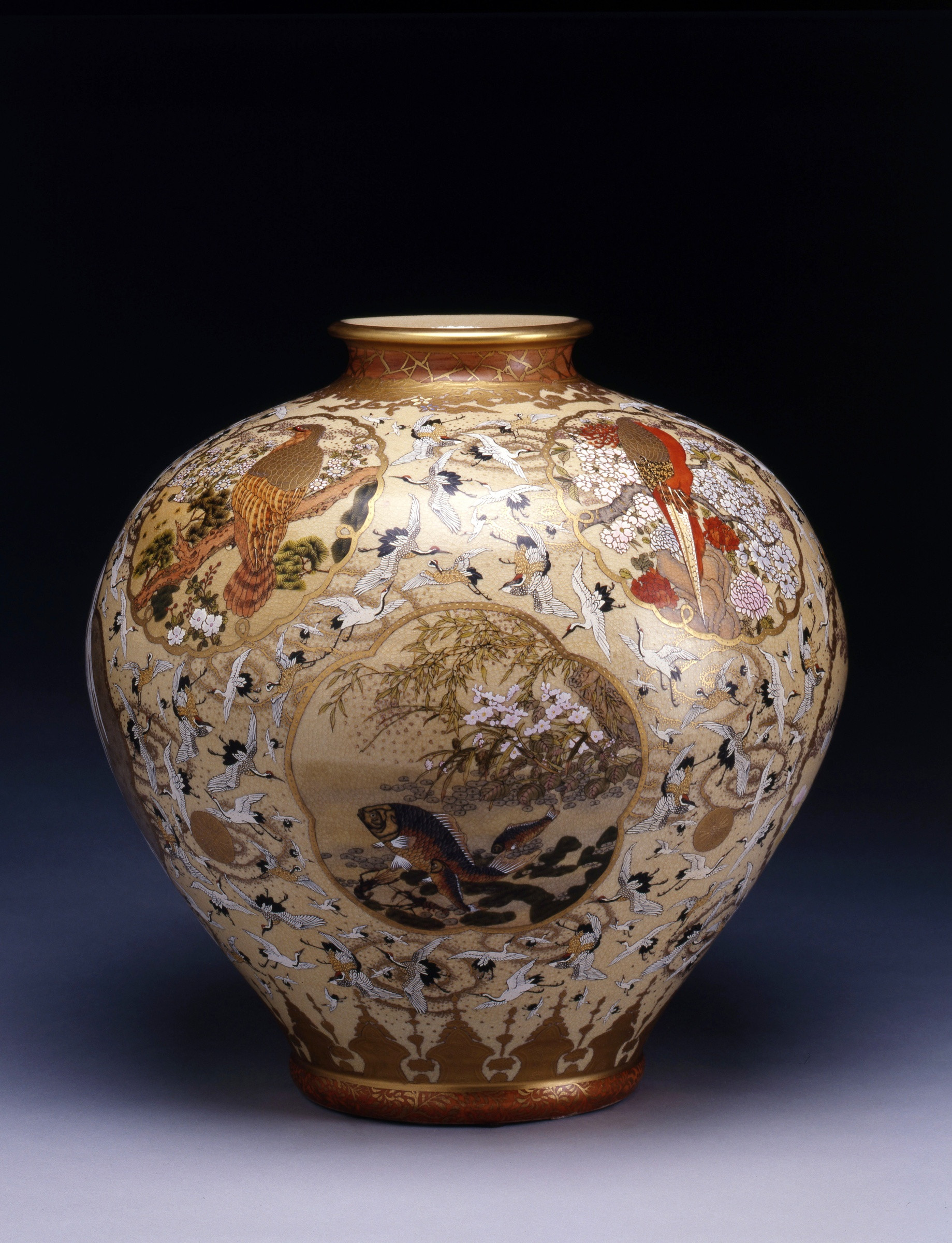 fine china vase made in japan of satsuma a set of three satsuma pieces japan date circa 1880 1910 regarding a set of three satsuma pieces