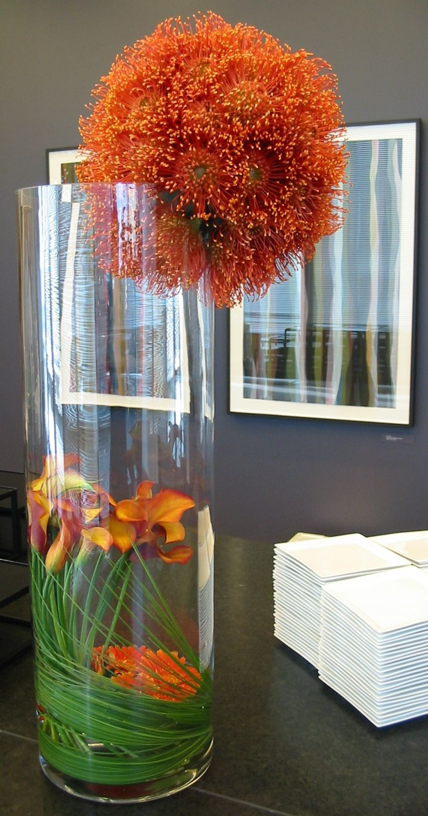 flower arrangements in cylinder vases of modern orange floral arrangement in a glass vase bloemschikken within modern orange floral arrangement in a glass vase
