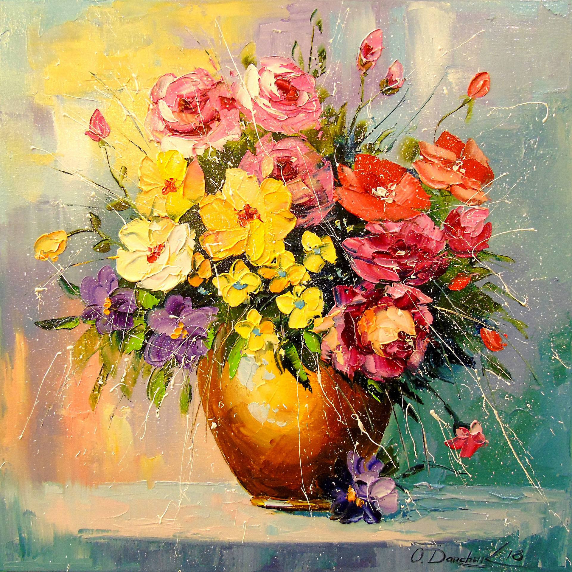 11 Stunning Flower Vase Canvas Painting 2024 free download flower vase canvas painting of bouquet of summer flowers in a vase painting by olha darchuk regarding bouquet of summer flowers in a vase painting by olha darchuk saatchi art