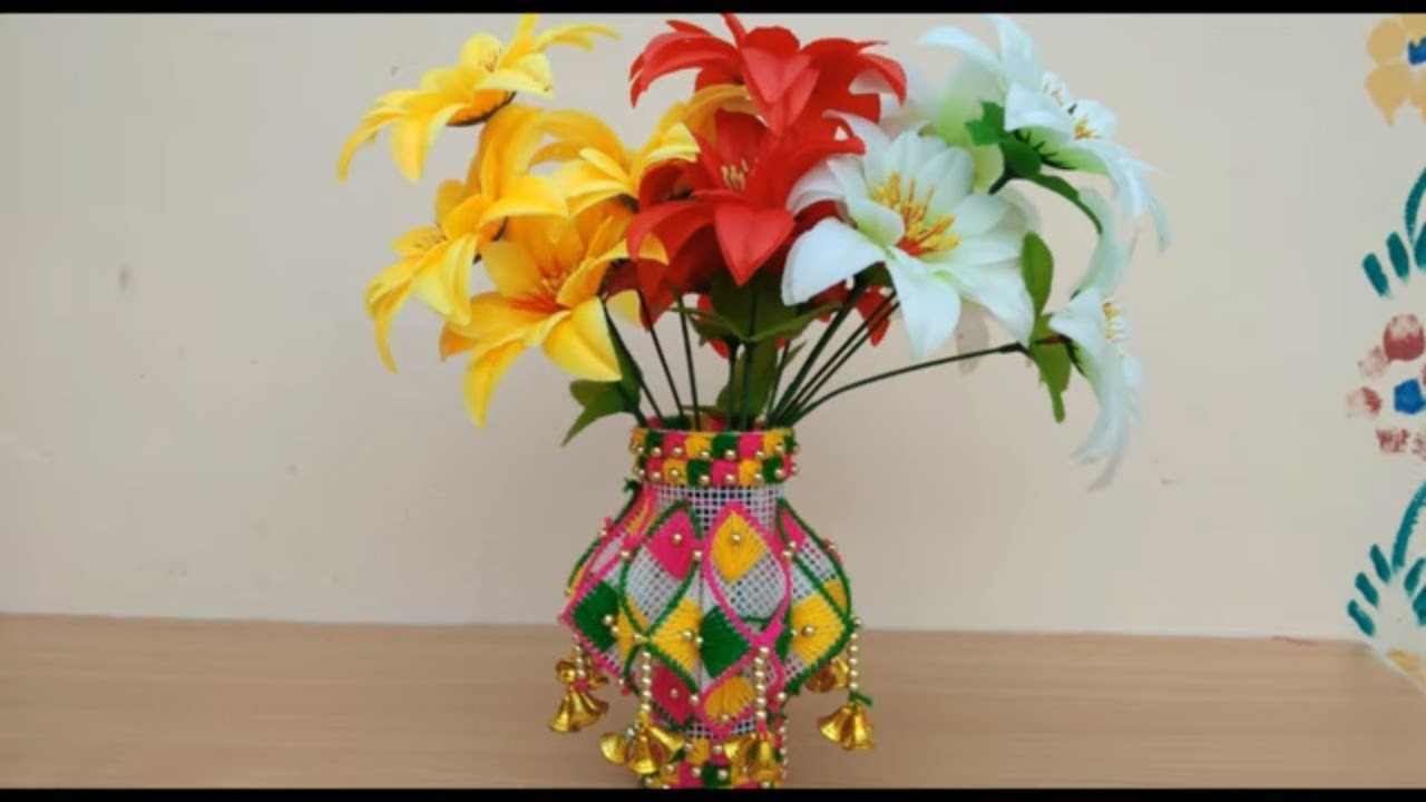 27 attractive Flower Vase Homemade 2024 free download flower vase homemade of flower vase decoration at home flowers healthy for how to make flower vase making at home diy flower vase from woolen handmade home decoration