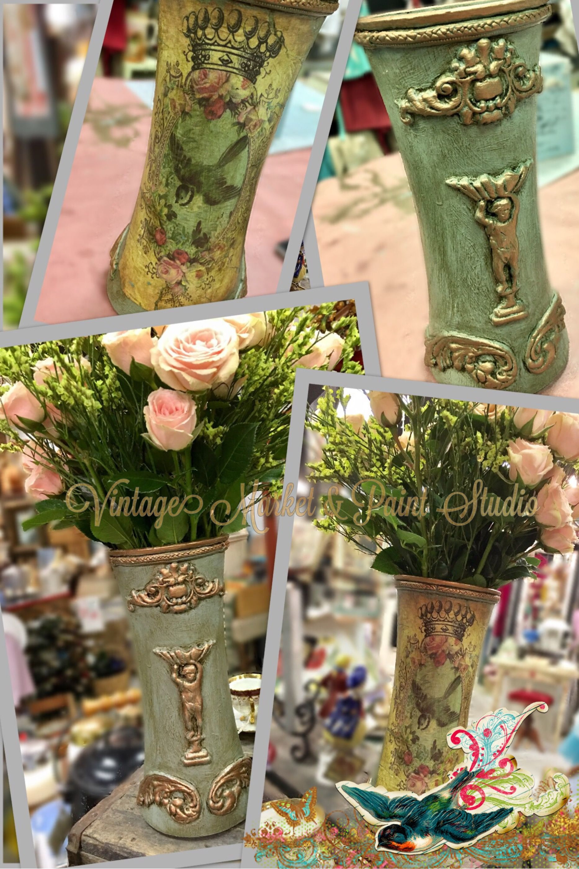 25 Perfect Flower Vase Store 2024 free download flower vase store of decoupage decor moulds paint transformed a clear glass vase that within decoupage decor moulds paint transformed a clear glass vase that came from a grocery store floral