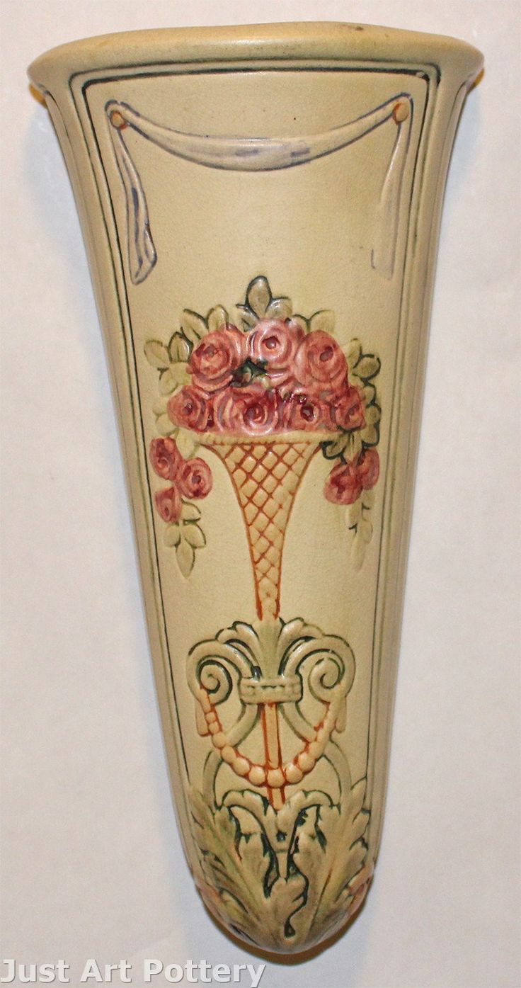 18 Fashionable Flower Wall Pocket Vases 2024 free download flower wall pocket vases of 177 best wall vases images on pinterest wall pockets wall vases inside weller pottery roma wall pocket from just art pottery