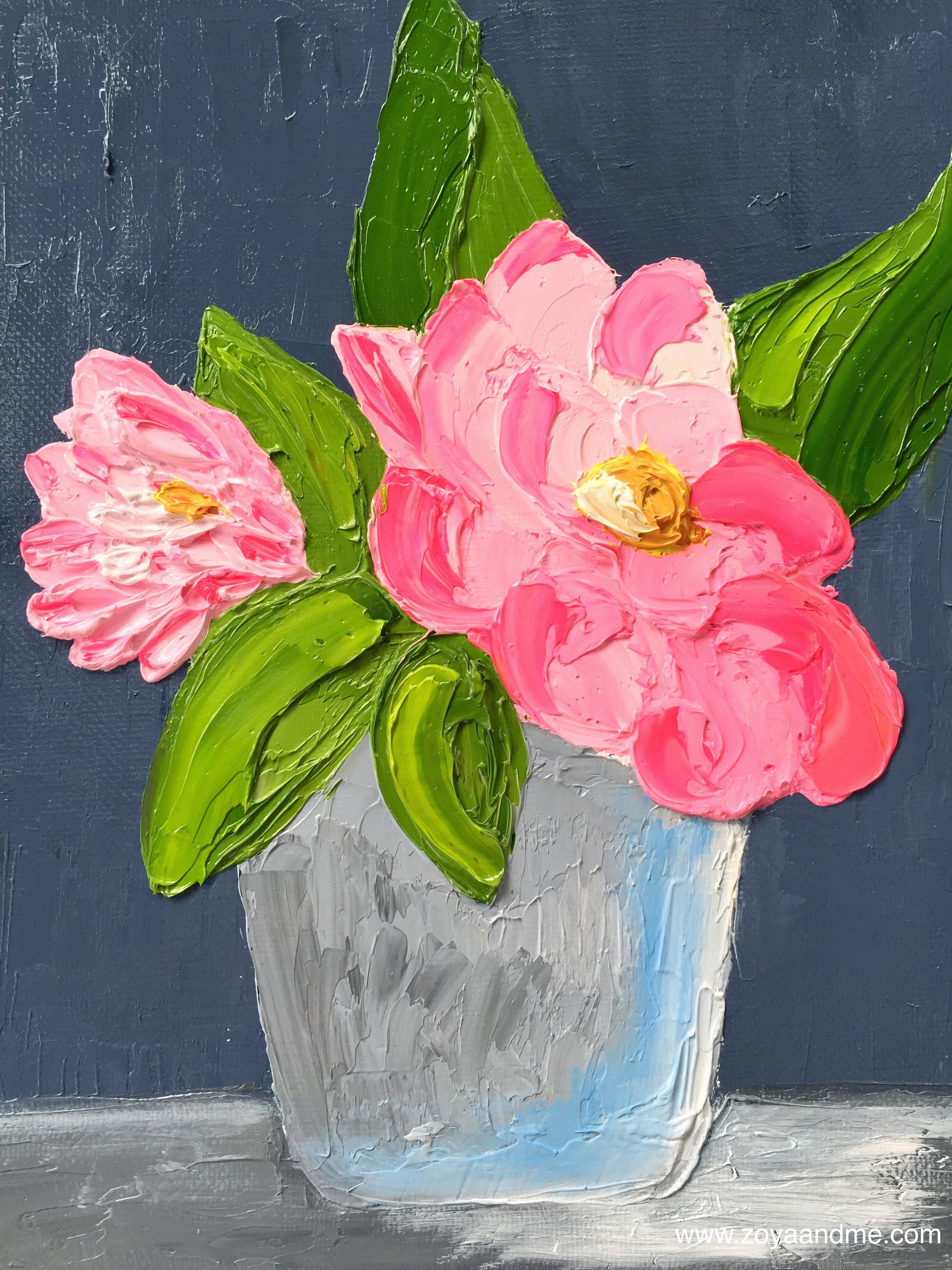 14 Stylish Flowers In Vase Acrylic Paintings 2024 free download flowers in vase acrylic paintings of 9 best of flower wall art pictures best roses flower for fresh pink floral palette impasto wall decor art painting see it on of 9 best of