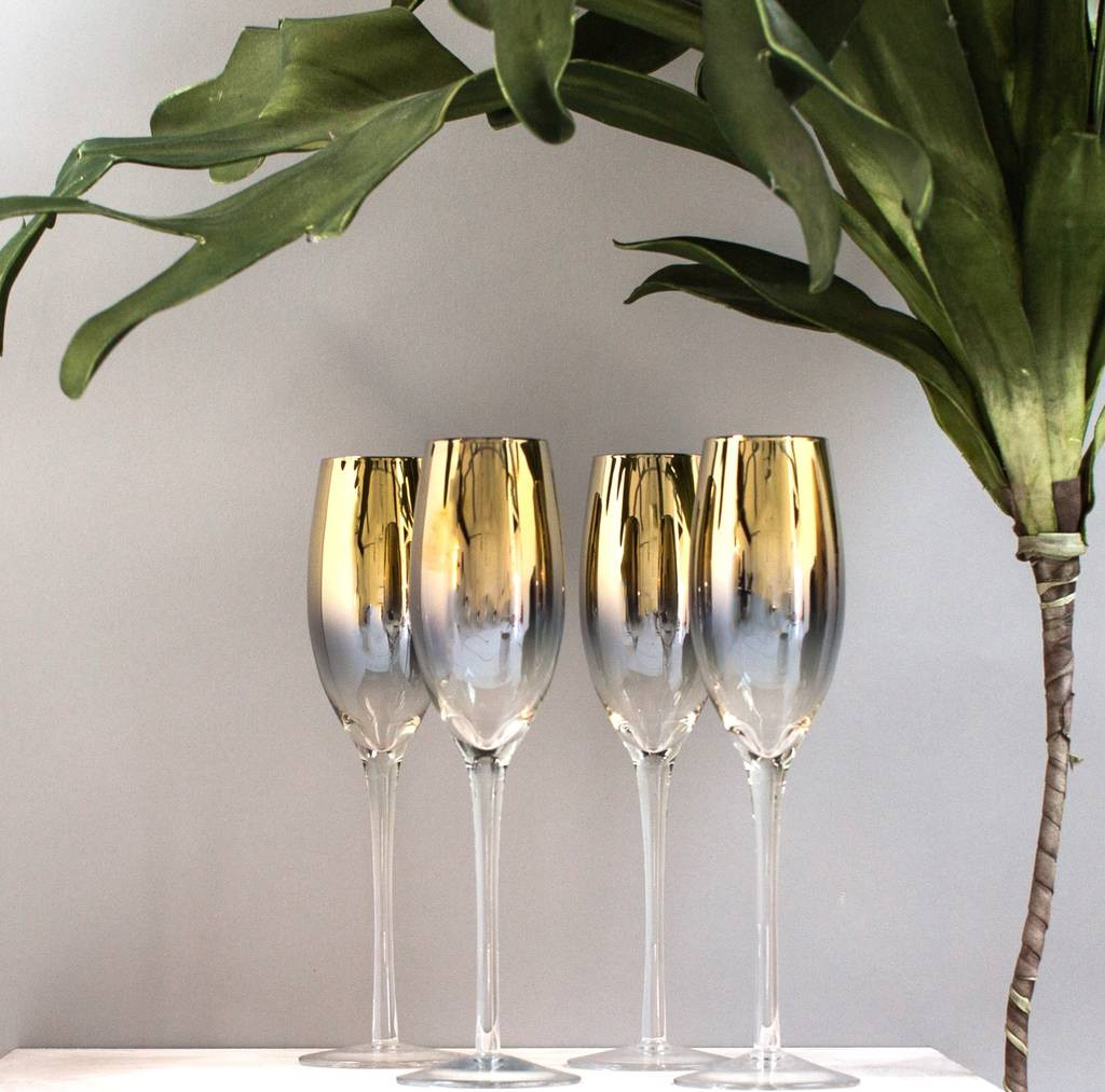 15 Stunning Fluted Glass Vase 2024 free download fluted glass vase of set of four gold dipped champagne flute by the forest co within set of four gold dipped champagne flute