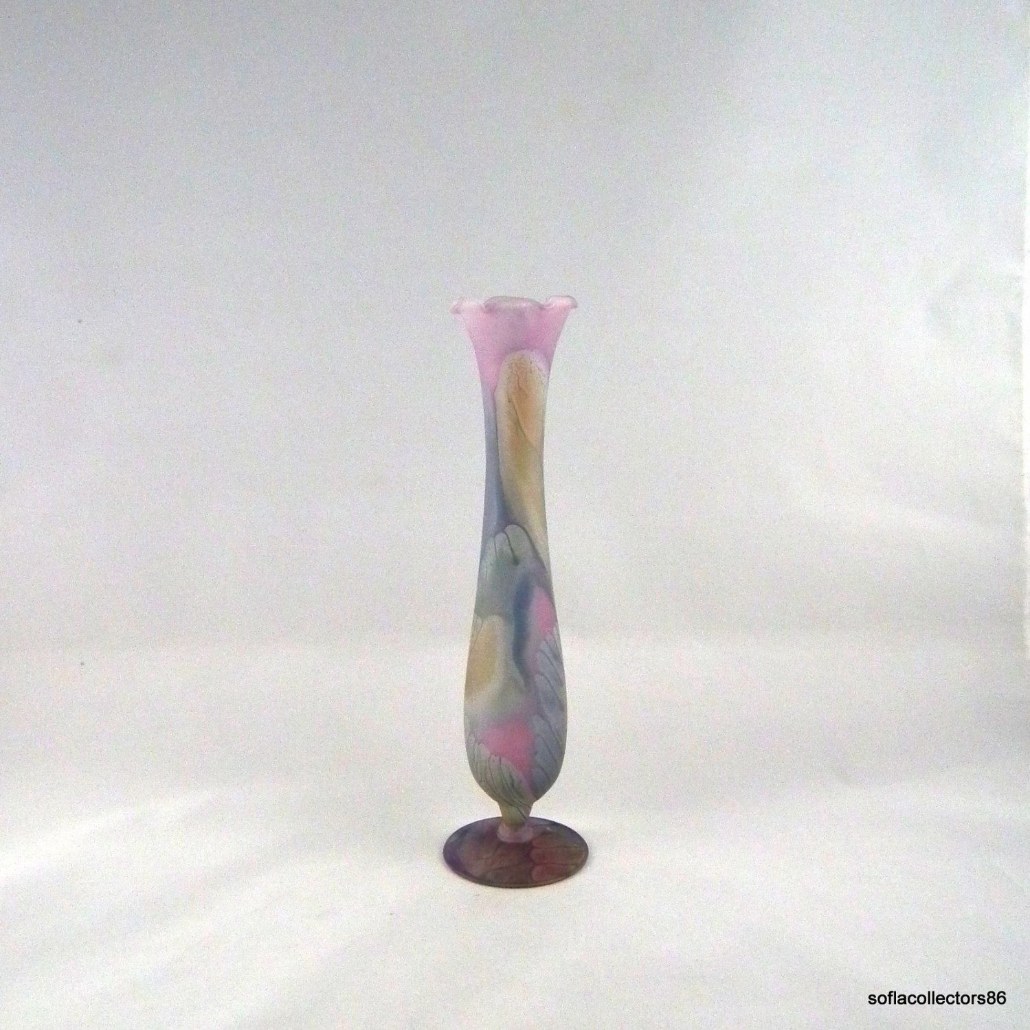 23 Lovely Footed Crystal Vase 2024 free download footed crystal vase of rueven hand painted art nouveau style tall footed bud vase nouveau pertaining to rueven hand painted art nouveau style tall footed bud vase nouveau art glass co origin