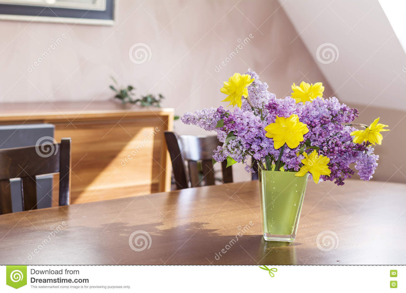 24 Lovely French Country Vases 2024 free download french country vases of wood and glass vase photograph yellow narcissus flowers and lilac in with regard to wood and glass vase photograph yellow narcissus flowers and lilac in a green glass