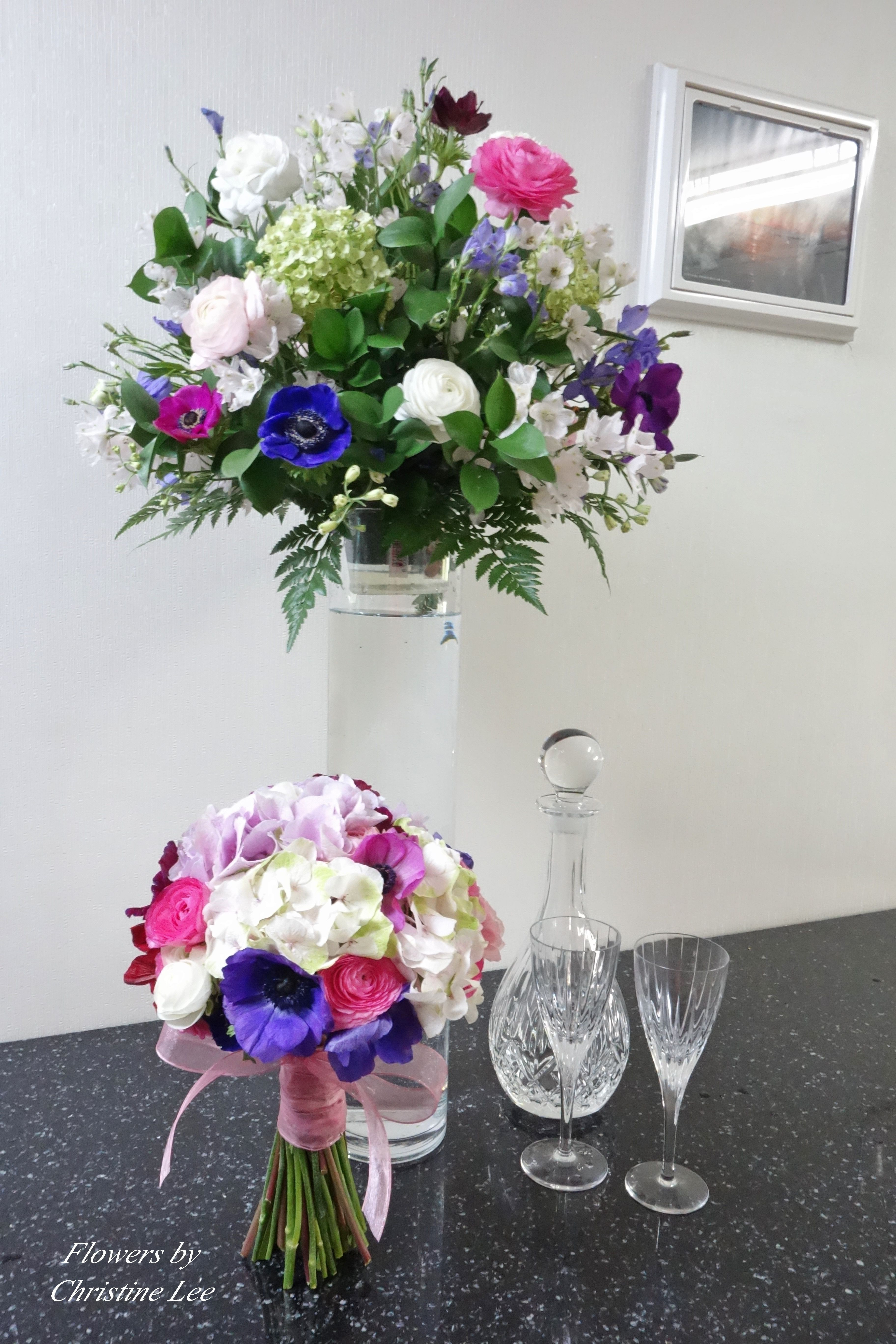 12 Stunning Fuschia Glass Vase 2024 free download fuschia glass vase of purple and pink anemone and ranunculus bridal bouquet and tall glass intended for purple and pink anemone and ranunculus bridal bouquet and tall glass vase arrangement 