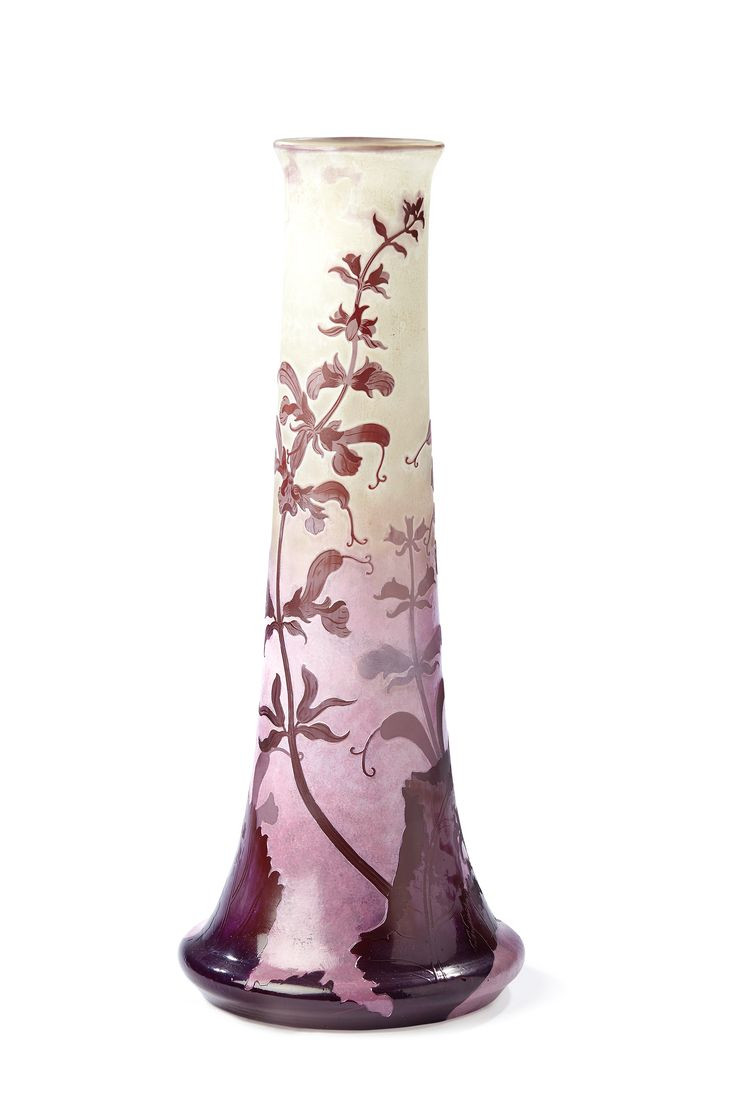 Galle Vase Prices Of 45 Best French Art Glass Images On Pinterest Glass Art Art with Lot Etablissements Galle Vase Tronconique A Base Aplatie En Verre Multicouche A