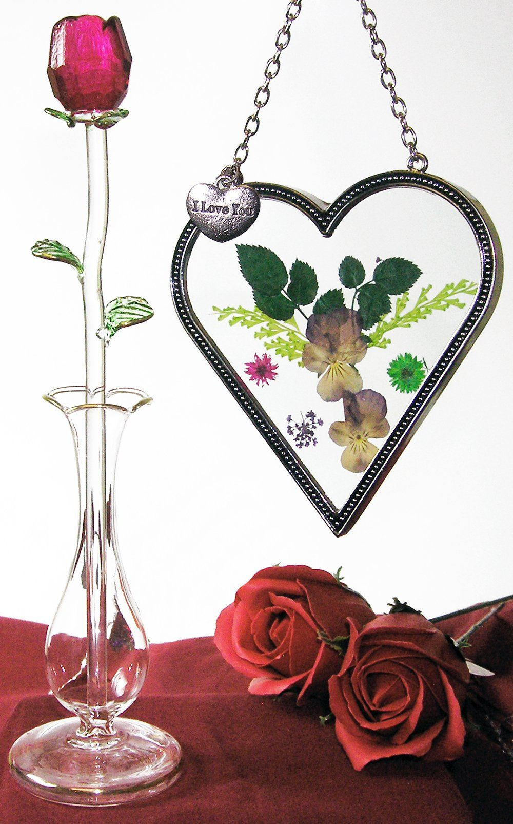Glass Beads for Flower Vases Of Mothers Day Gift Red Glass Rose and Heart Suncatcher forever with Mothers Day Gift Red Glass Rose and Heart Suncatcher forever Rose and I Love