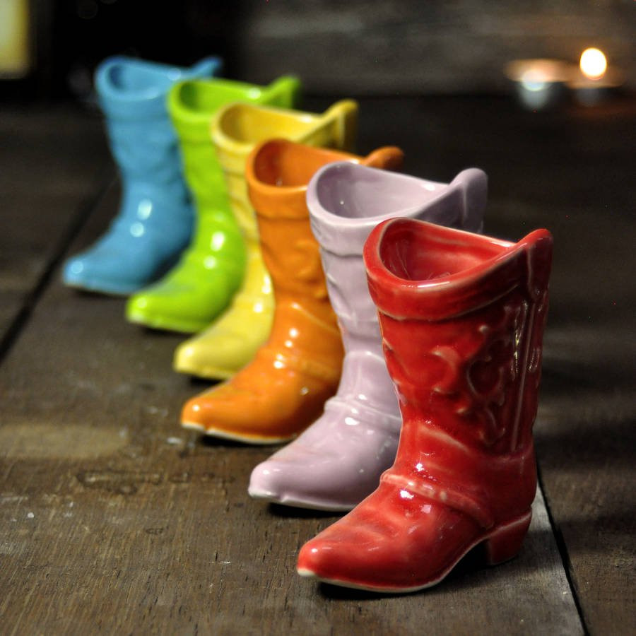 Glass Cowboy Boot Vase Of Bespoke Barware Products Notonthehighstreet Com with Cowboy Boot Shot Cups Dining Room