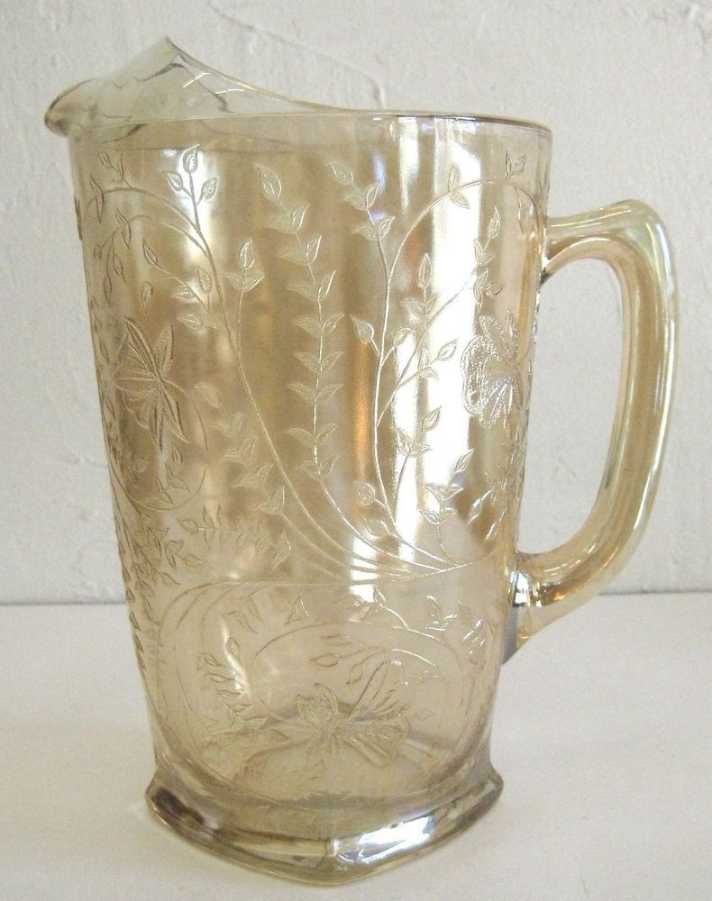 30 attractive Glass Pitcher Vase 2022 free download glass pitcher vase of antique depression jeannette floragold louisa marigold iridescent with antique depression jeannette floragold louisa marigold iridescent glass pitcher glass pitchers wa