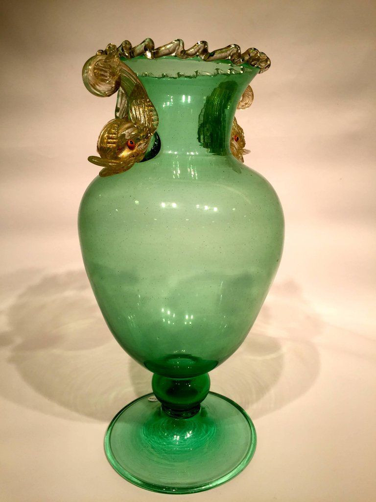 21 attractive Glass Urn Vase 2024 free download glass urn vase of salviati murano glass dolphins green and gold vase circa 1940 throughout salviati murano glass dolphins green and gold vase circa 1940