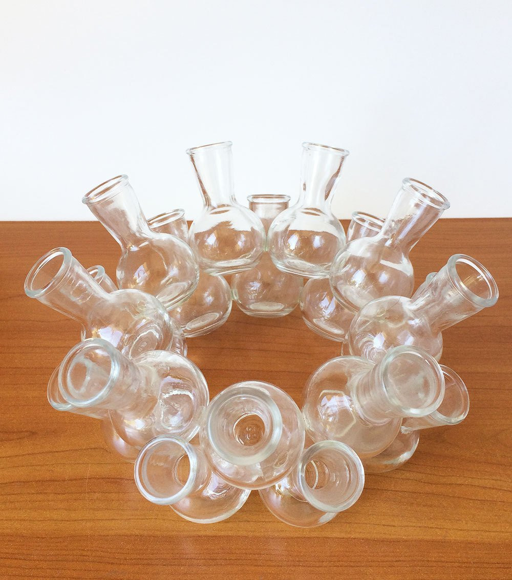 glass vase candle holder of mid century modern cluster vase glass 18 small vases etsy pertaining to dzoom