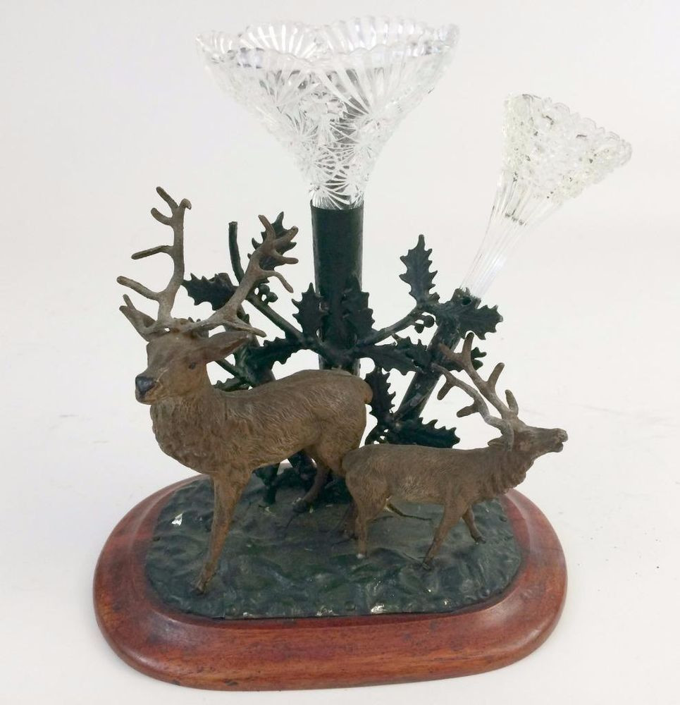 13 Fashionable Glass Vase with Wooden Base 2024 free download glass vase with wooden base of black forest antique stag deer victorian sculpture 2 glass epergne in very unique victorian antique sculpture with metal stags mounted on wooden base two beaut