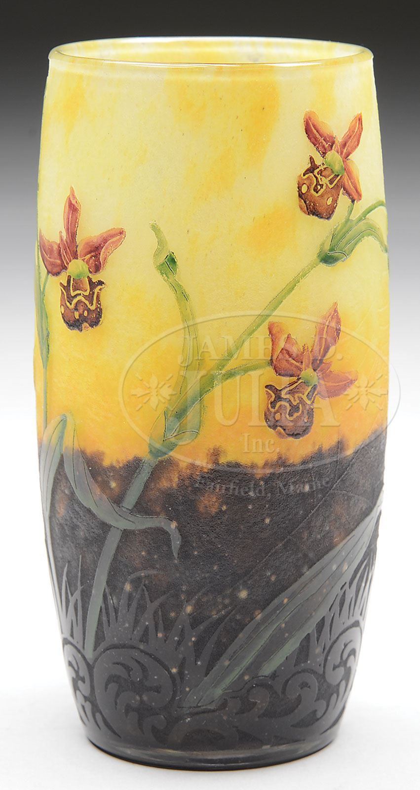 16 Fabulous Gold Leaf Vase 2024 free download gold leaf vase of james d julia inc daum nancy french cameo vase tumbler shaped intended for james d julia inc daum nancy french cameo vase tumbler