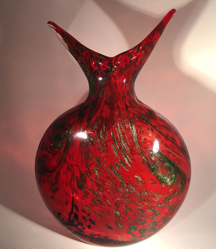 gorham lady anne crystal bud vase of large red murano hand blown art glass galaxy vase blue green gold inside large red murano hand blown art glass galaxy vase blue green gold aventurine