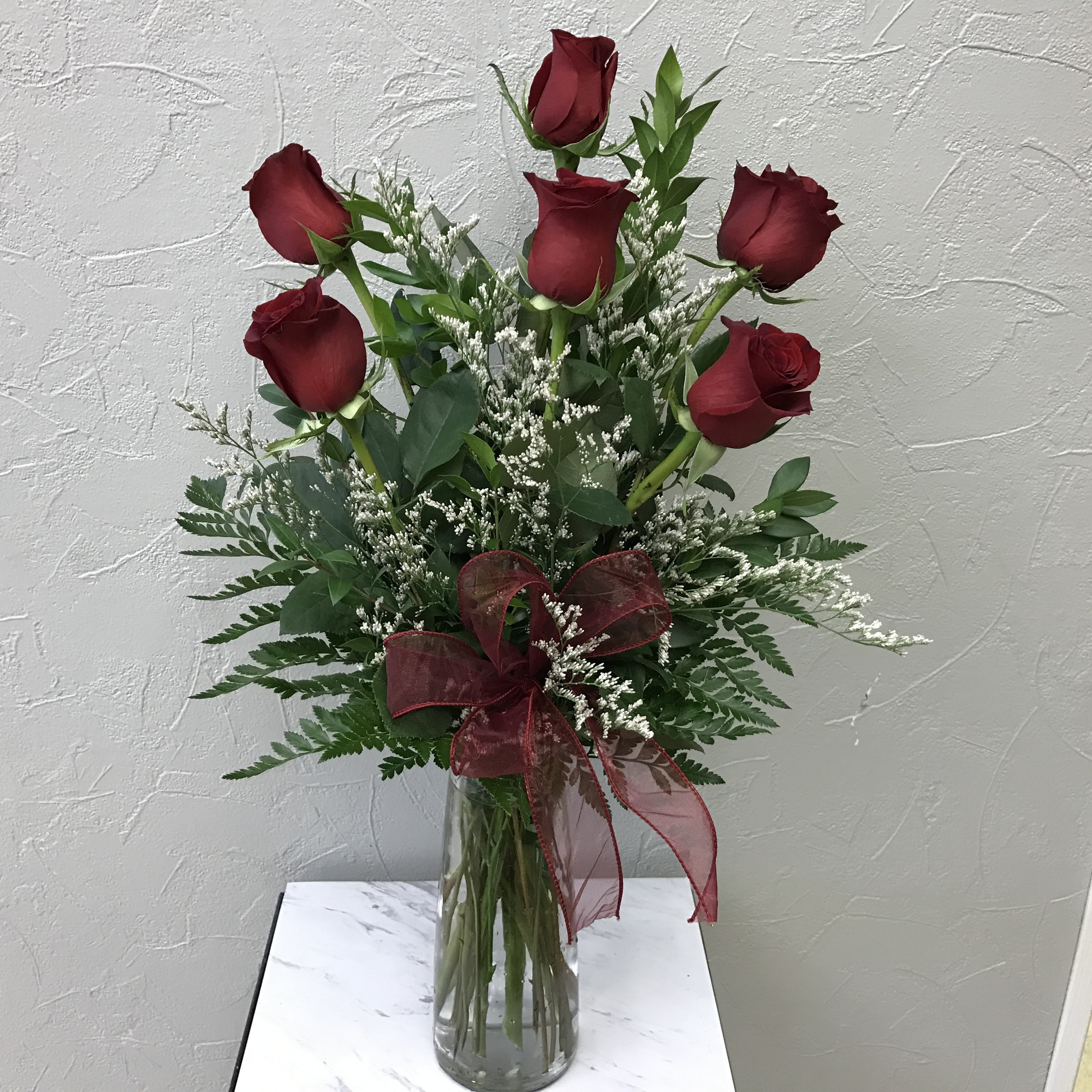 Gorham Tulip Bouquet Vase Of Love and Romance Flowers Delivery Peoria Prospect Florist Intended for 6 Red Roses