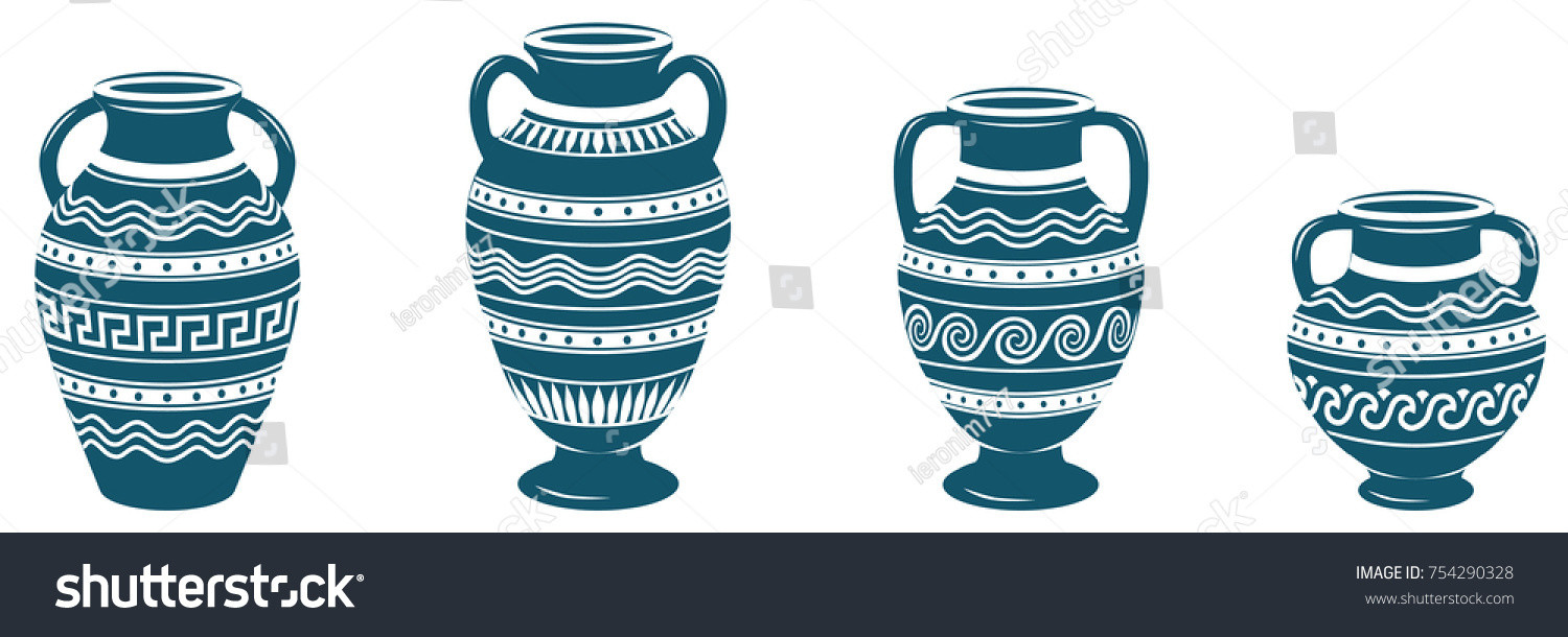30 Great Greek Amphora Vase 2024 free download greek amphora vase of stylized vector illustration set ancient greek stock vector royalty throughout stylized vector illustration set of the ancient greek amphora with ornamental paintings