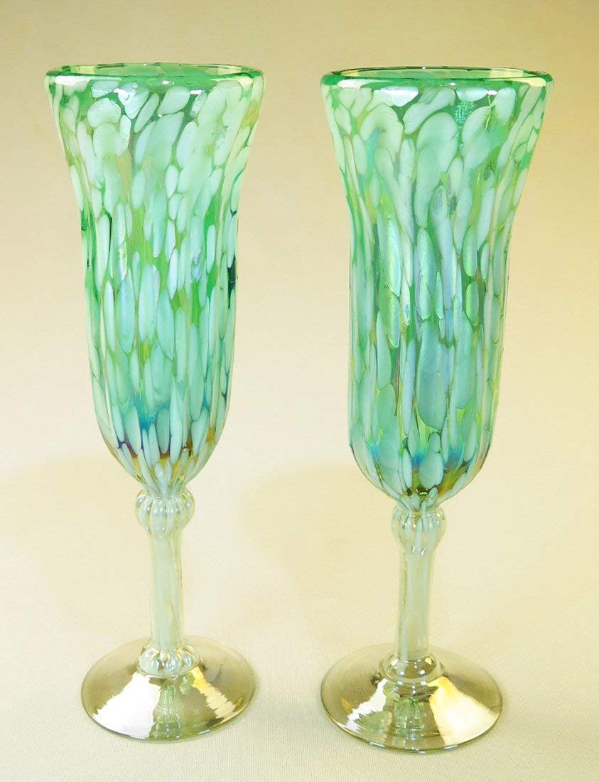 19 Stylish Green Bubble Glass Vase 2024 free download green bubble glass vase of amazon com champagne flutes hand blown turquoise white confetti within amazon com champagne flutes hand blown turquoise white confetti 9 oz set of 2 champagne glas