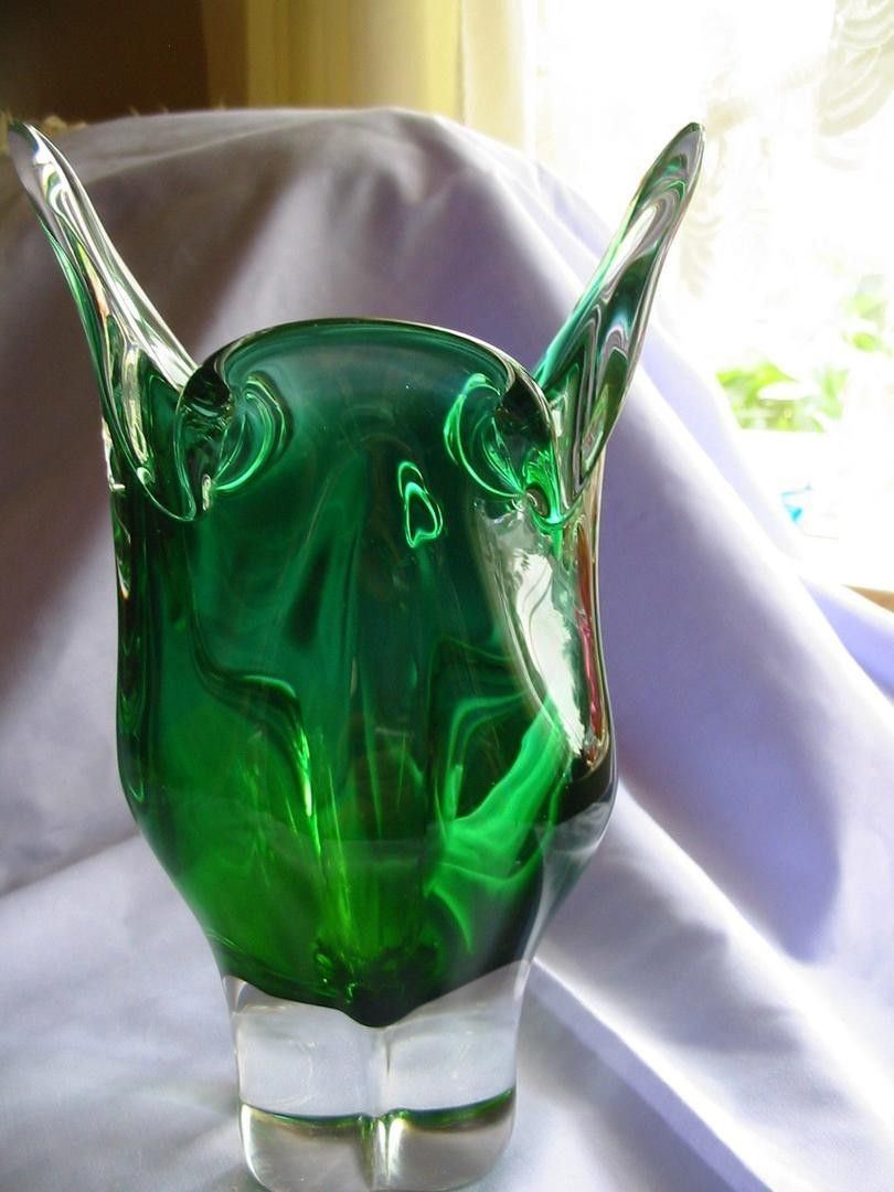 green glass jug vase of worthpointlarge vintage josef hospodka cats head art glass cased inside worthpointlarge vintage josef hospodka cats head art glass cased vase